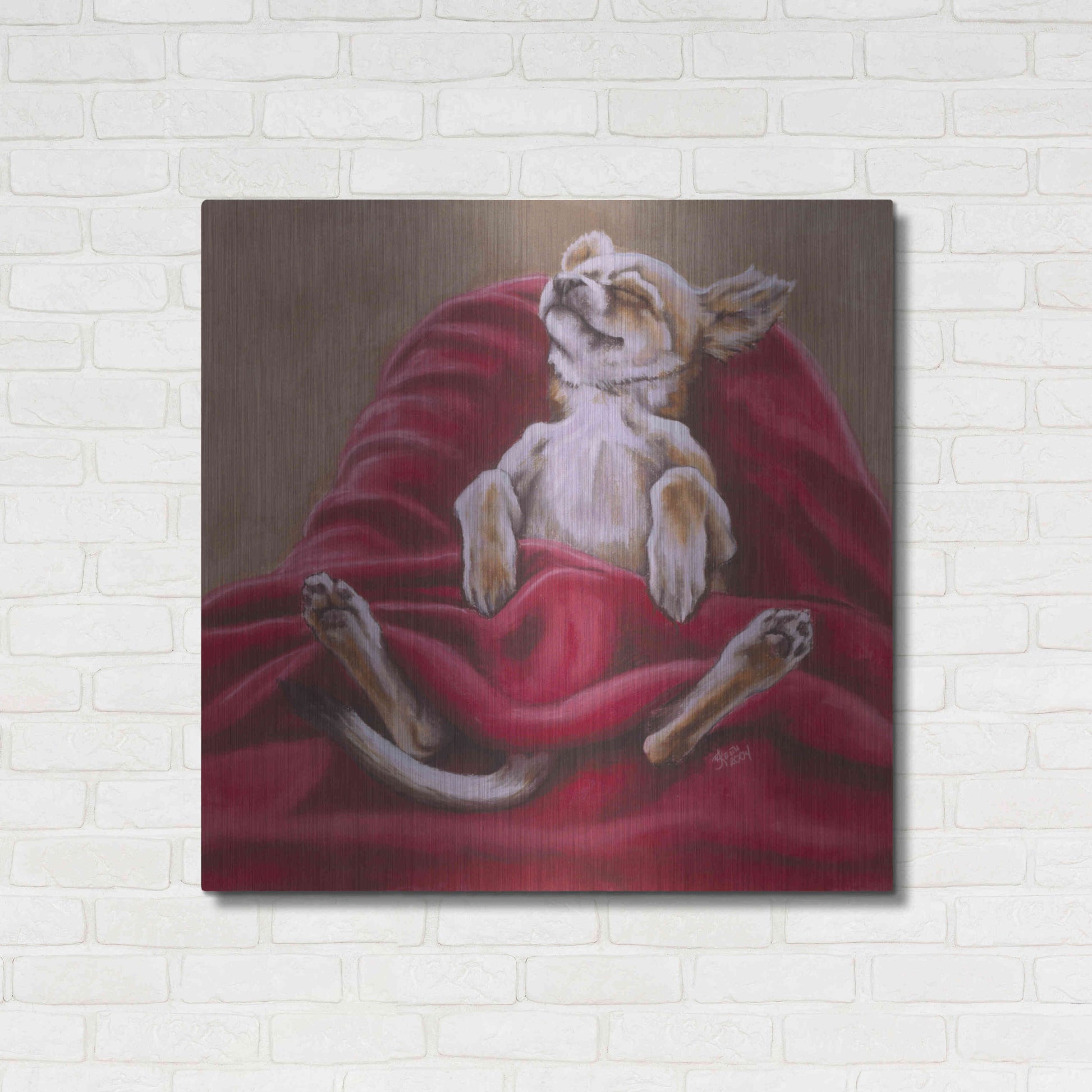 Luxe Metal Art 'Nap Hard' by Barbara Keith, Metal Wall Art,36x36