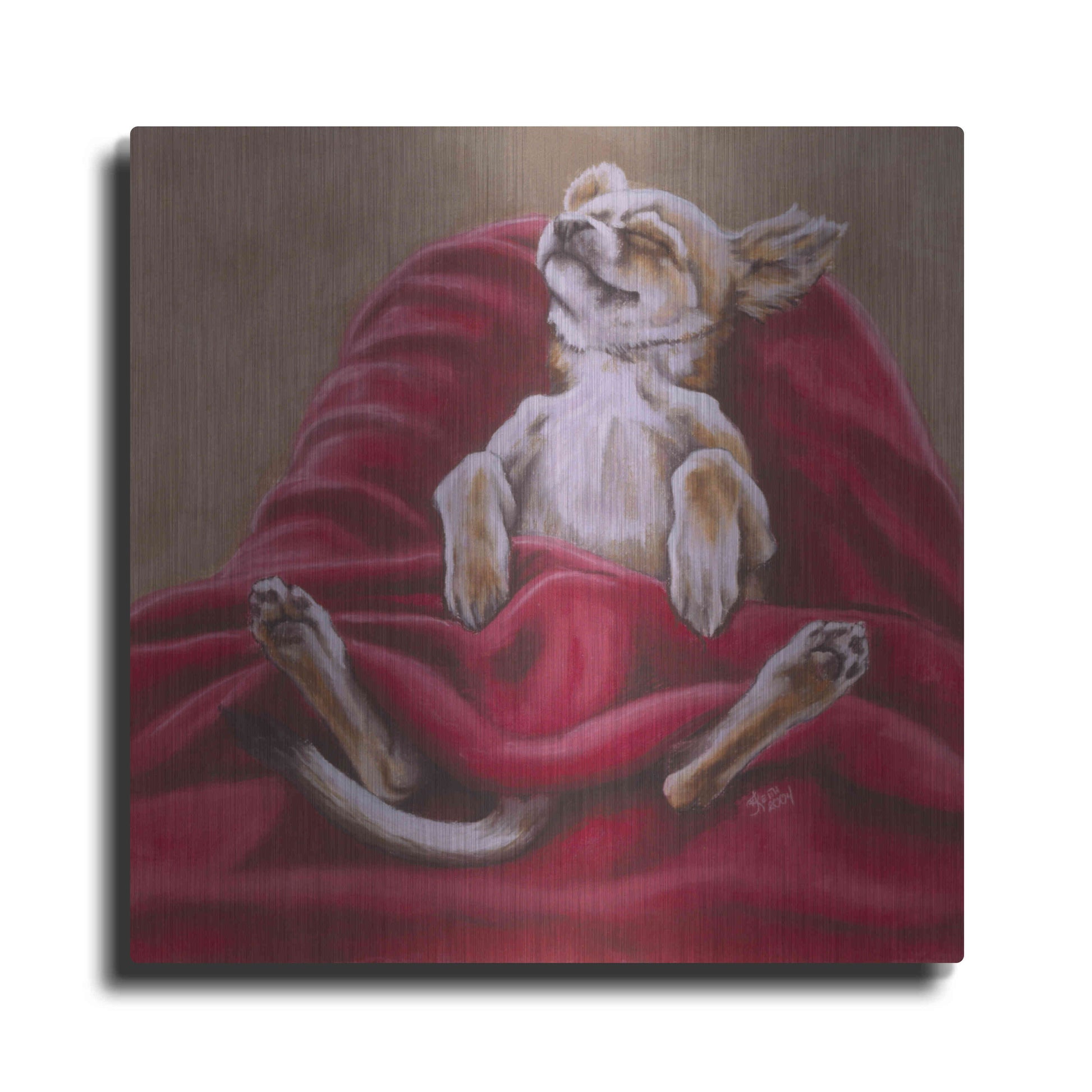 Luxe Metal Art 'Nap Hard' by Barbara Keith, Metal Wall Art