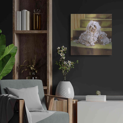 Luxe Metal Art 'Maltese' by Barbara Keith, Metal Wall Art,24x24