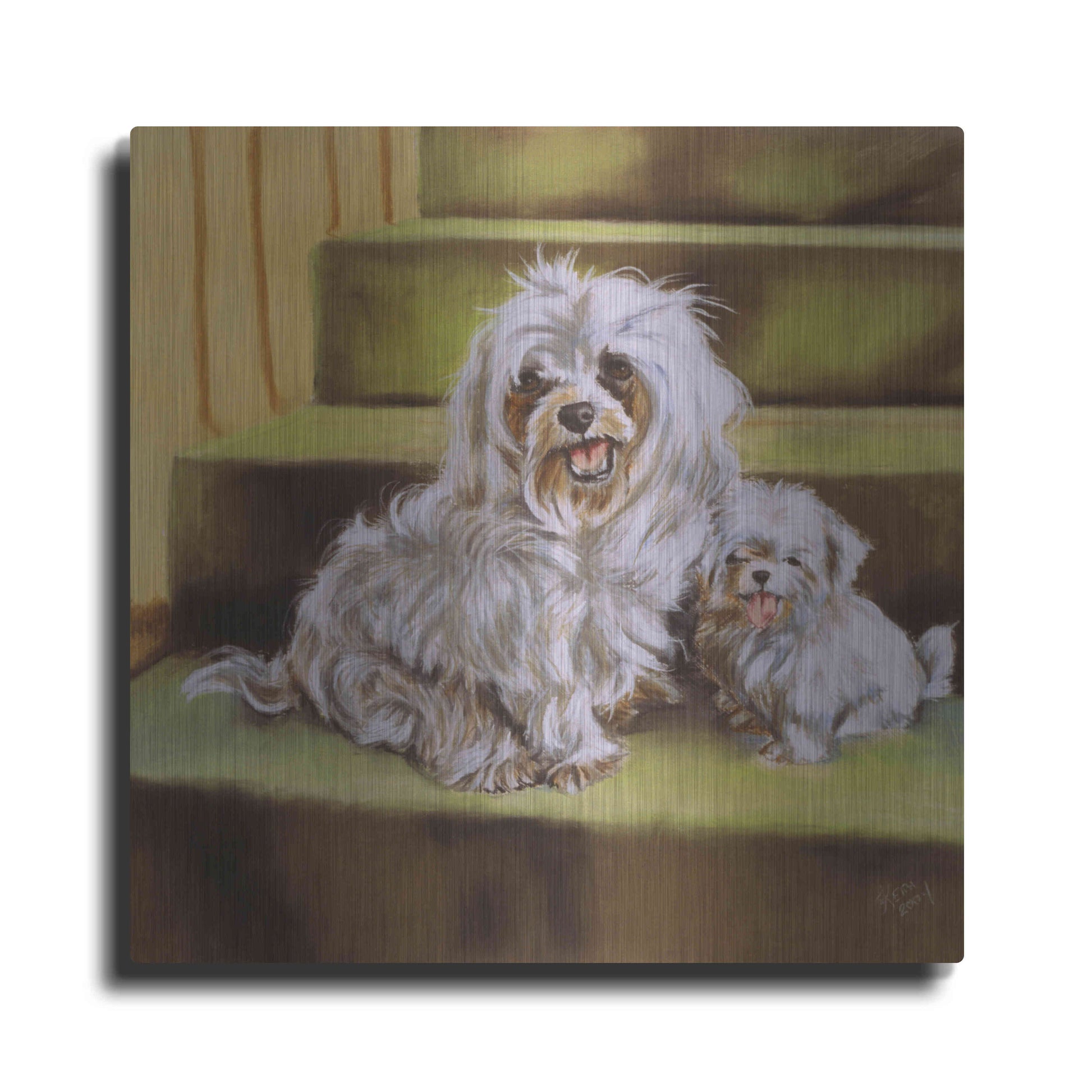 Luxe Metal Art 'Maltese' by Barbara Keith, Metal Wall Art