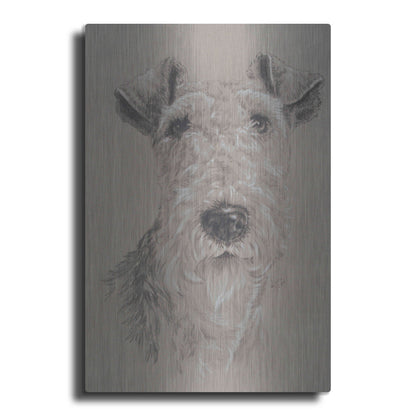 Luxe Metal Art 'Wire Fox Terrier' by Barbara Keith, Metal Wall Art