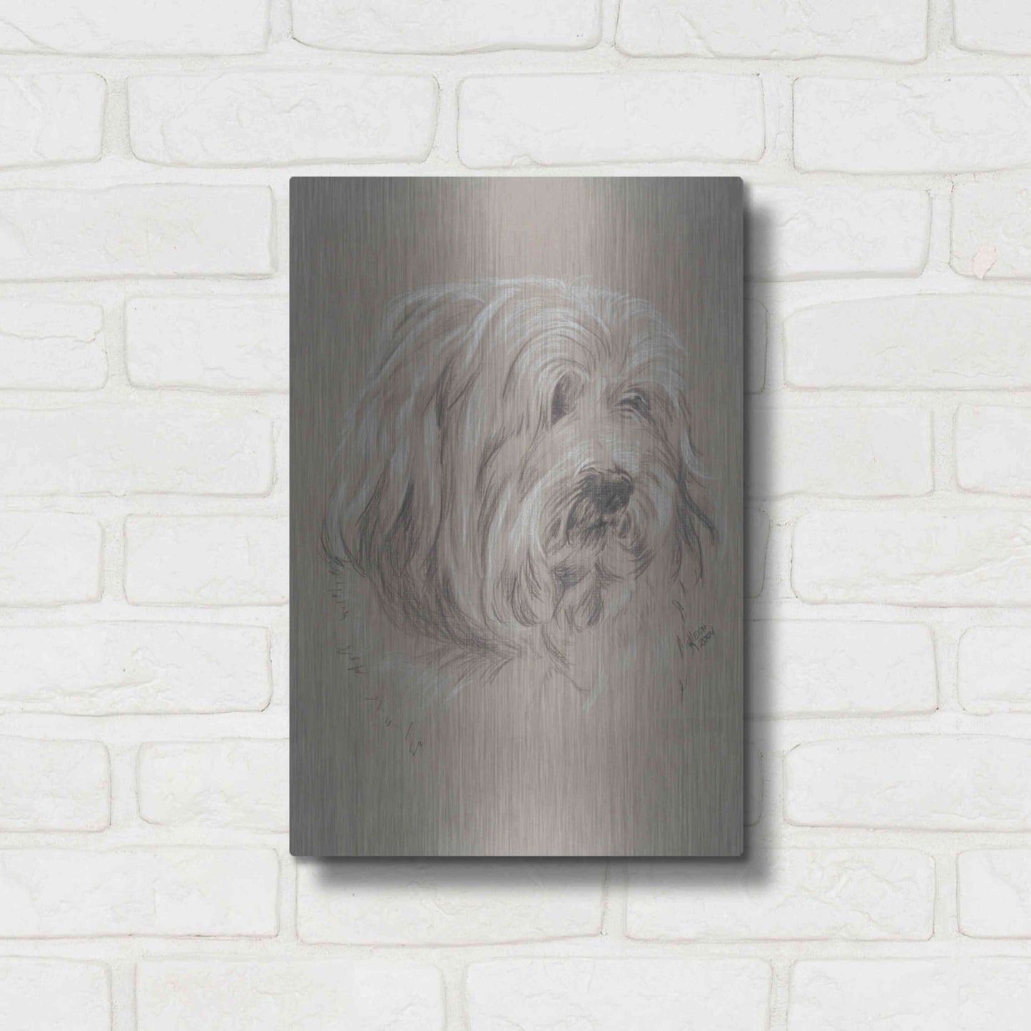 Luxe Metal Art 'Havanese' by Barbara Keith, Metal Wall Art,12x16