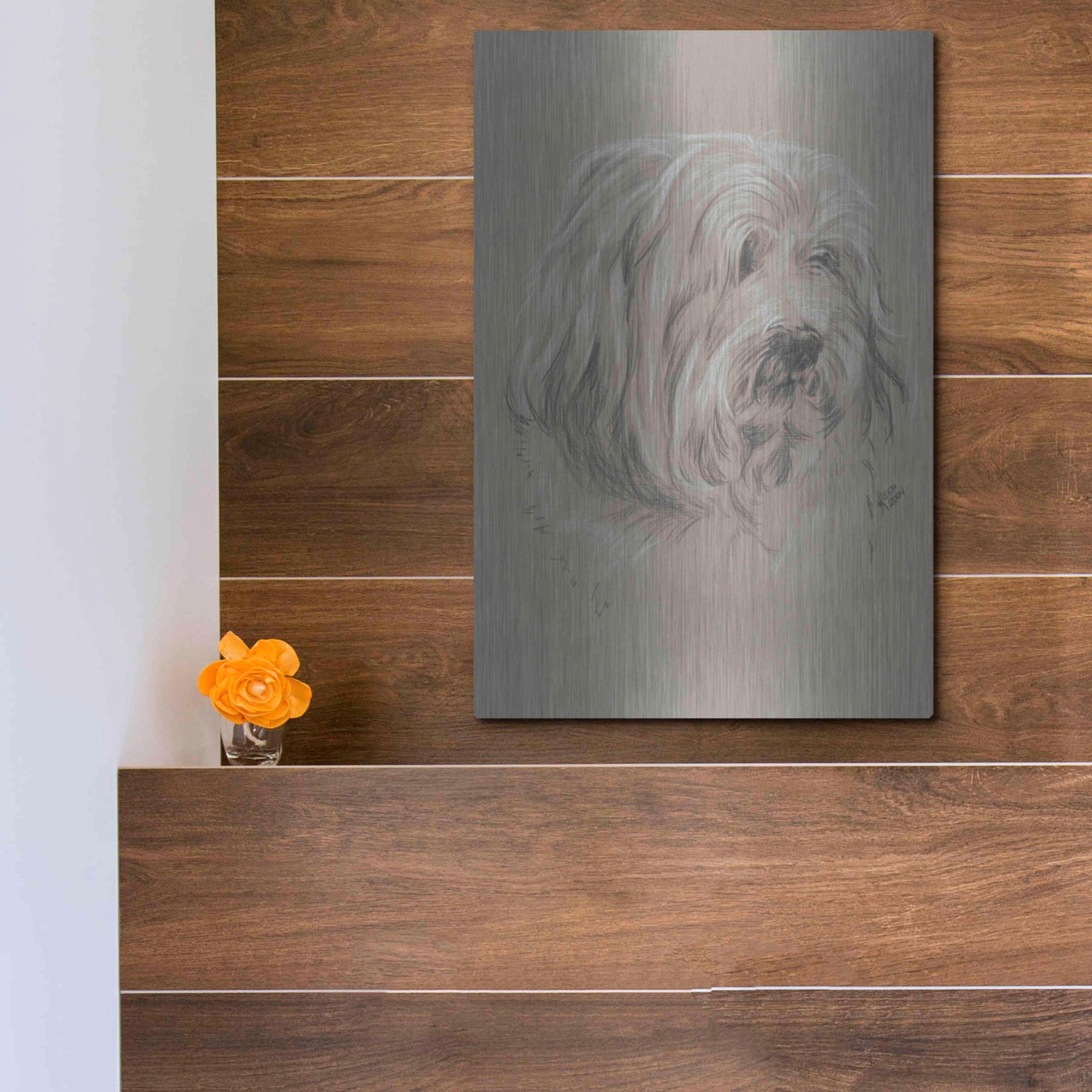 Luxe Metal Art 'Havanese' by Barbara Keith, Metal Wall Art,12x16