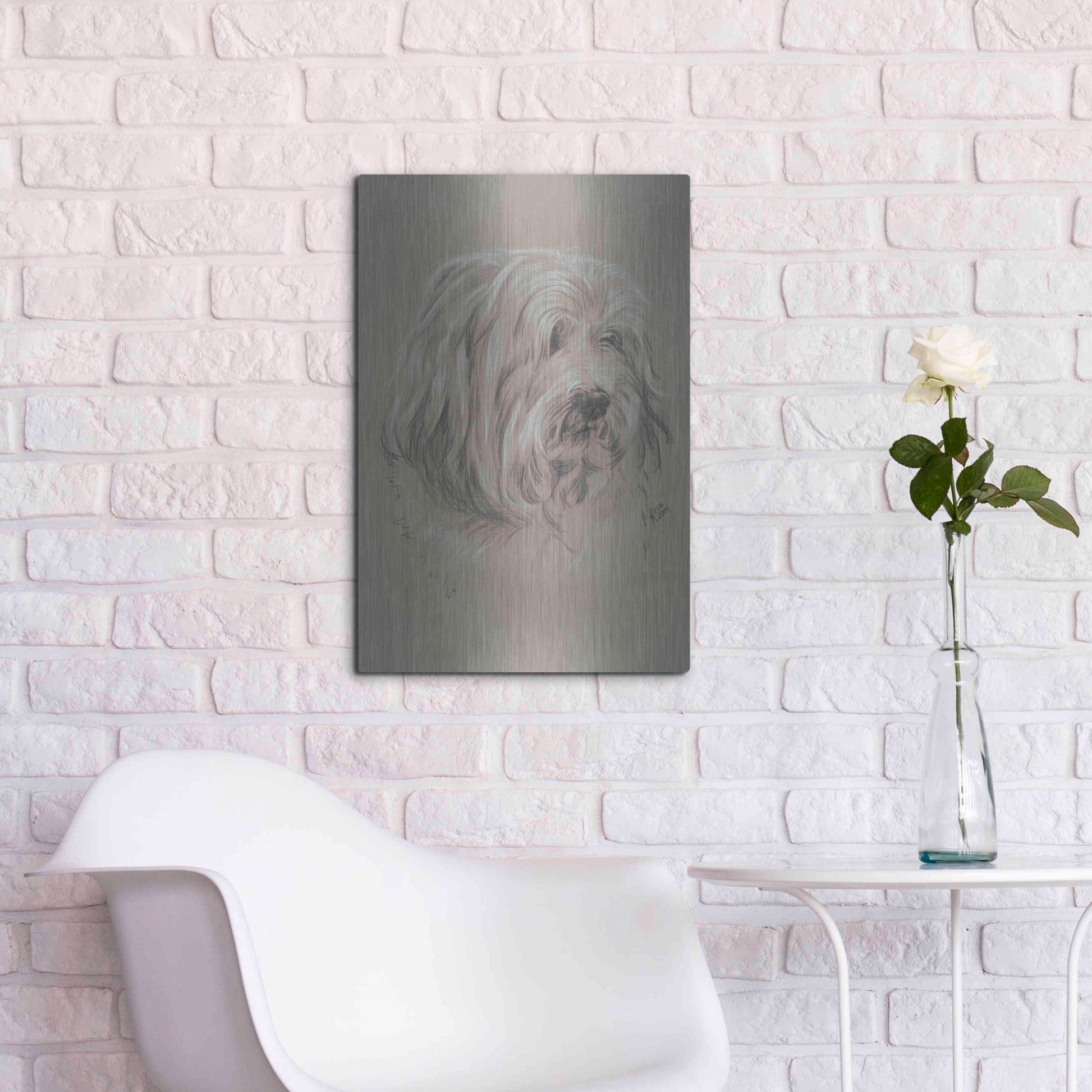 Luxe Metal Art 'Havanese' by Barbara Keith, Metal Wall Art,16x24