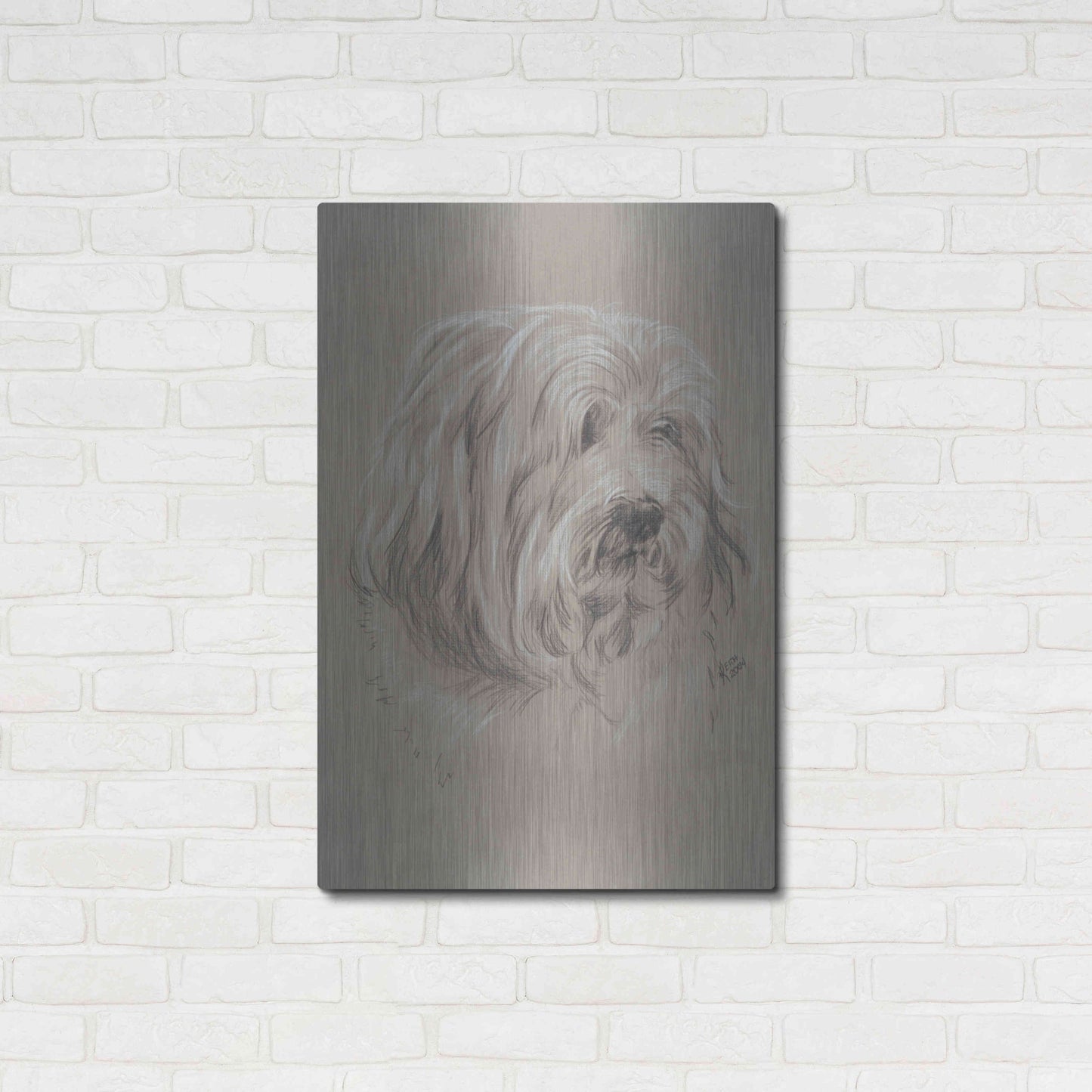 Luxe Metal Art 'Havanese' by Barbara Keith, Metal Wall Art,24x36