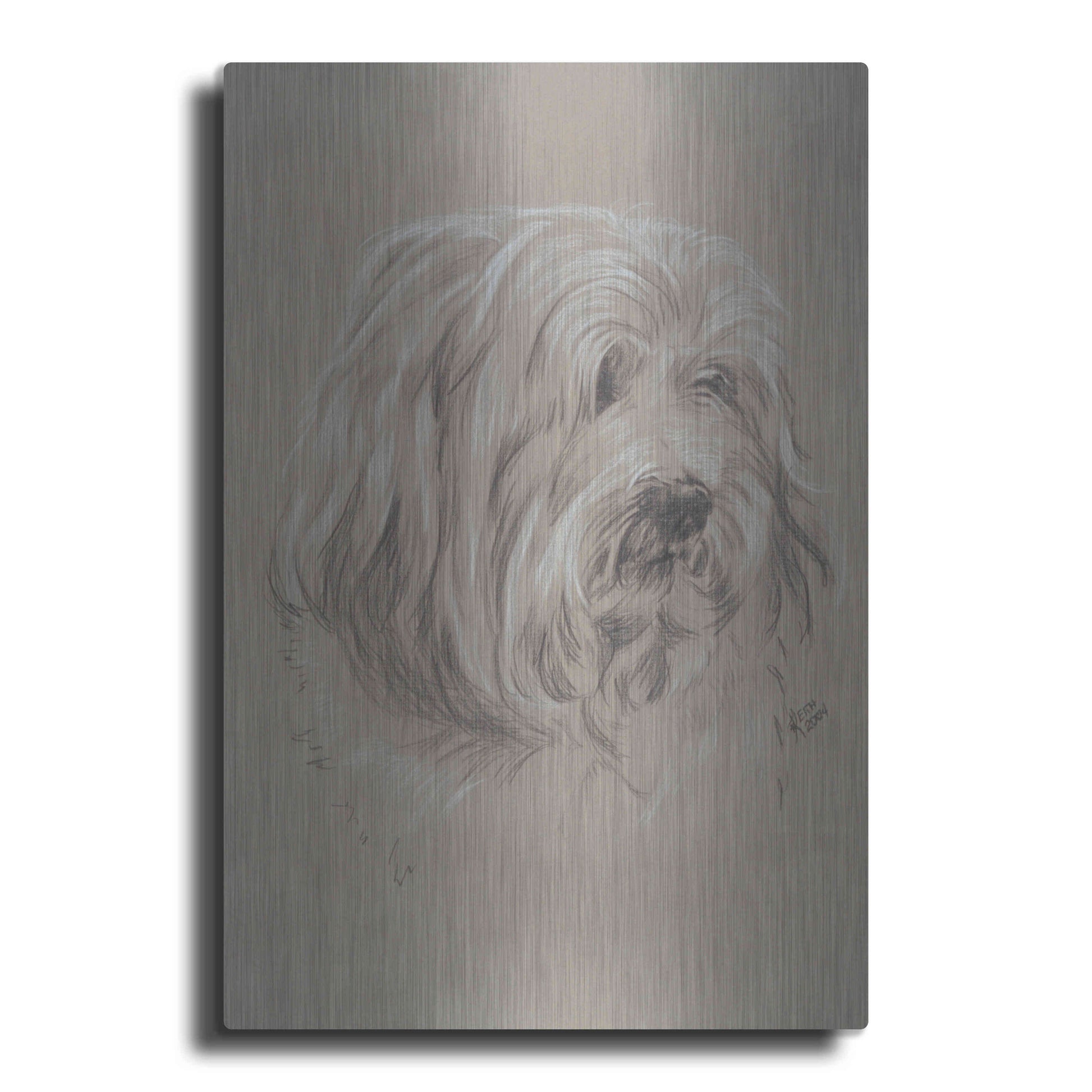 Luxe Metal Art 'Havanese' by Barbara Keith, Metal Wall Art
