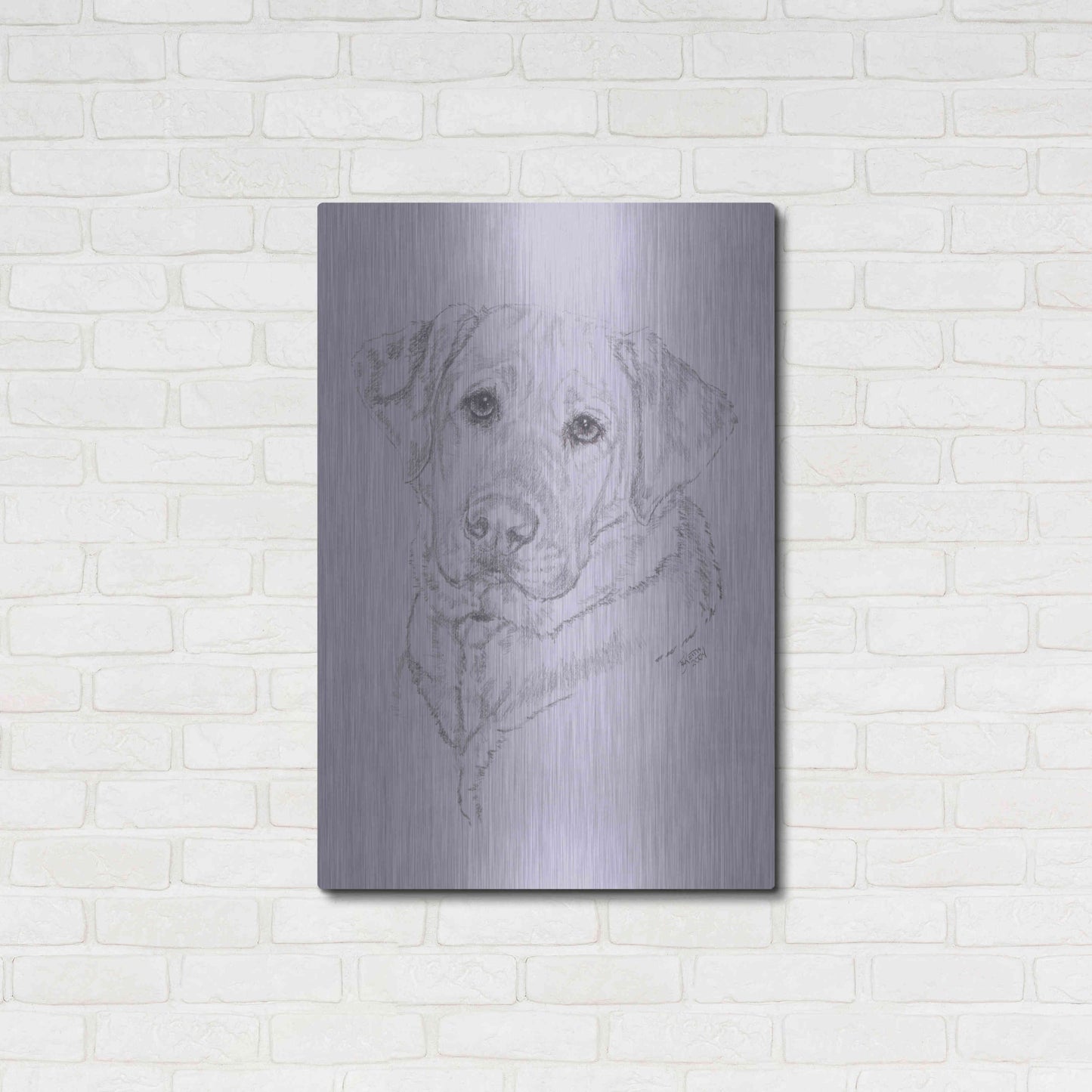 Luxe Metal Art 'Labrador' by Barbara Keith, Metal Wall Art,24x36