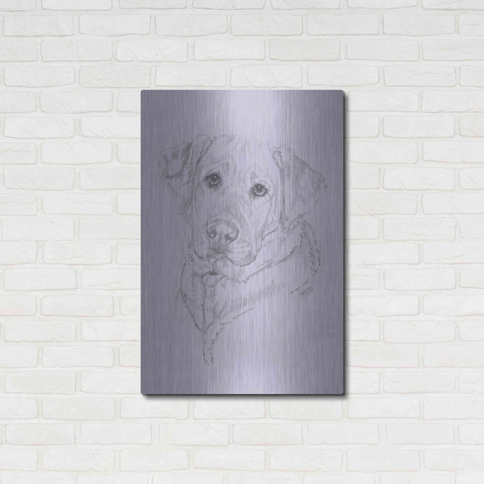 Luxe Metal Art 'Labrador' by Barbara Keith, Metal Wall Art,24x36