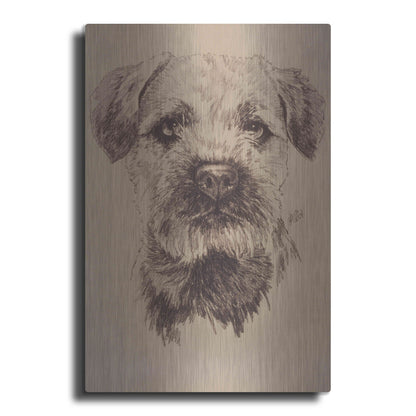 Luxe Metal Art 'Border Terrier' by Barbara Keith, Metal Wall Art