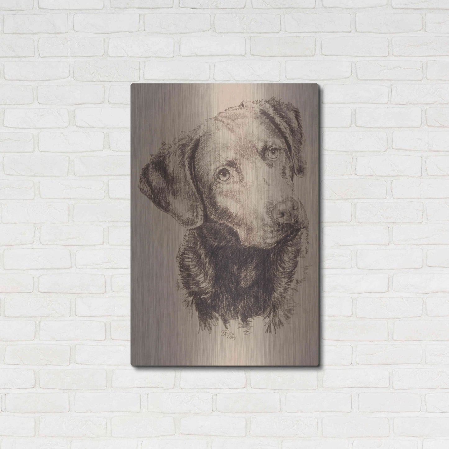 Luxe Metal Art 'Chessapeake Bay Retriever' by Barbara Keith, Metal Wall Art,24x36