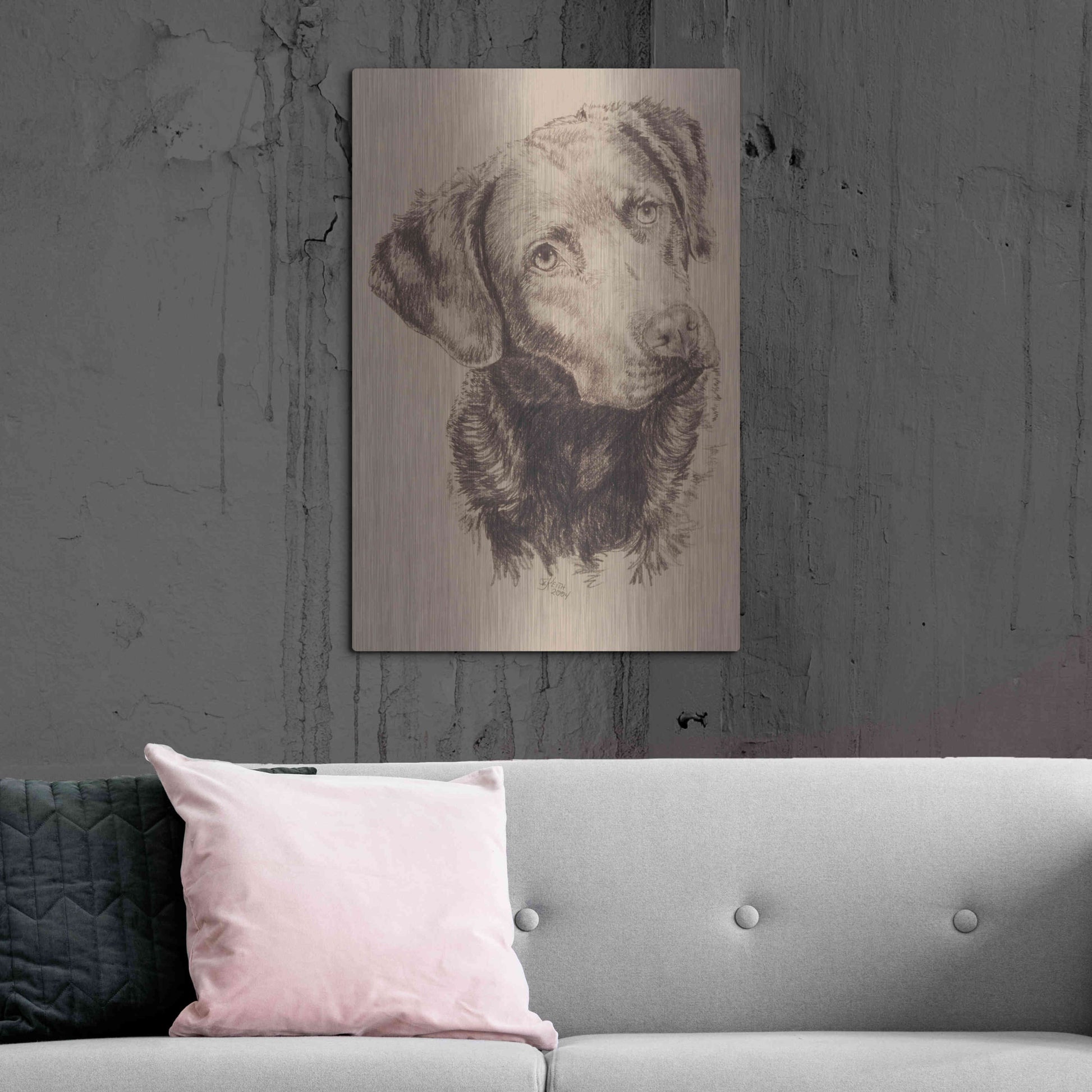 Luxe Metal Art 'Chessapeake Bay Retriever' by Barbara Keith, Metal Wall Art,24x36