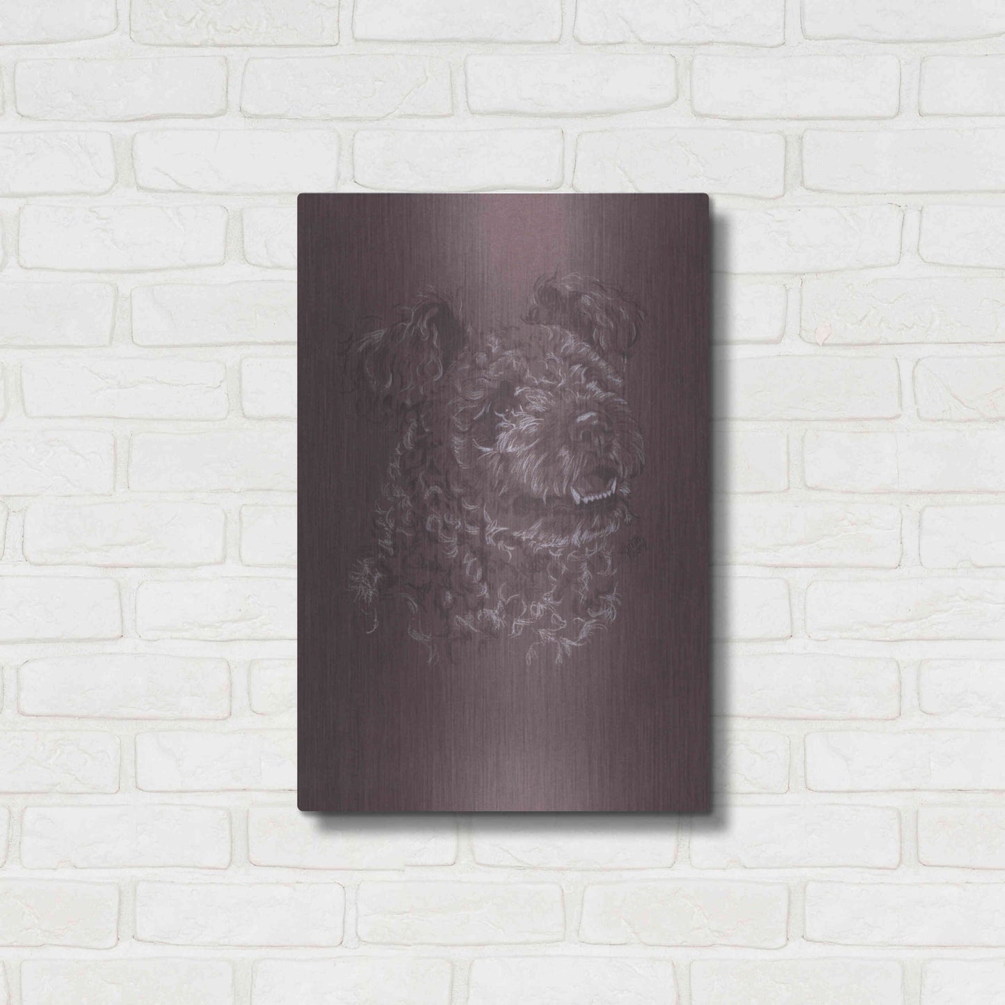 Luxe Metal Art 'Pumi' by Barbara Keith, Metal Wall Art,16x24