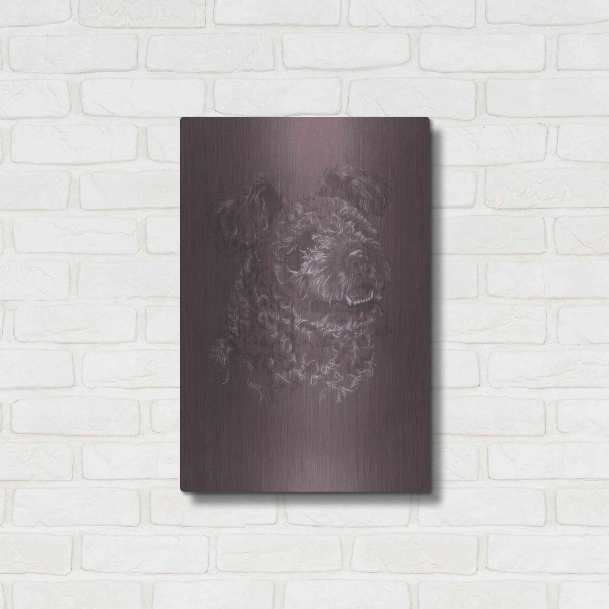 Luxe Metal Art 'Pumi' by Barbara Keith, Metal Wall Art,16x24