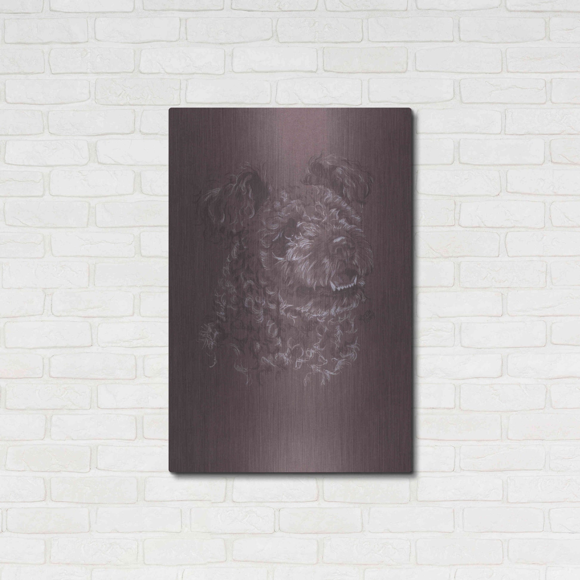 Luxe Metal Art 'Pumi' by Barbara Keith, Metal Wall Art,24x36