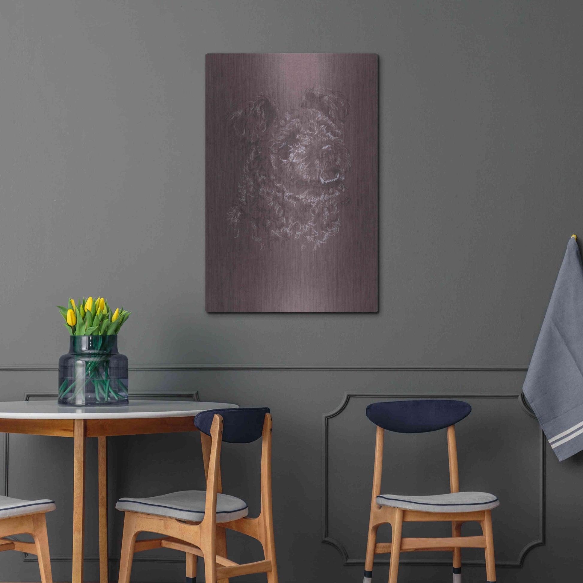 Luxe Metal Art 'Pumi' by Barbara Keith, Metal Wall Art,24x36