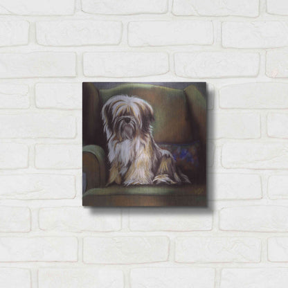 Luxe Metal Art 'Tibetan Terrier' by Barbara Keith, Metal Wall Art,12x12
