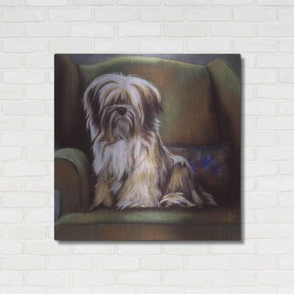 Luxe Metal Art 'Tibetan Terrier' by Barbara Keith, Metal Wall Art,36x36