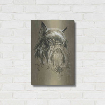 Luxe Metal Art 'Belgian Griffon' by Barbara Keith, Metal Wall Art,16x24