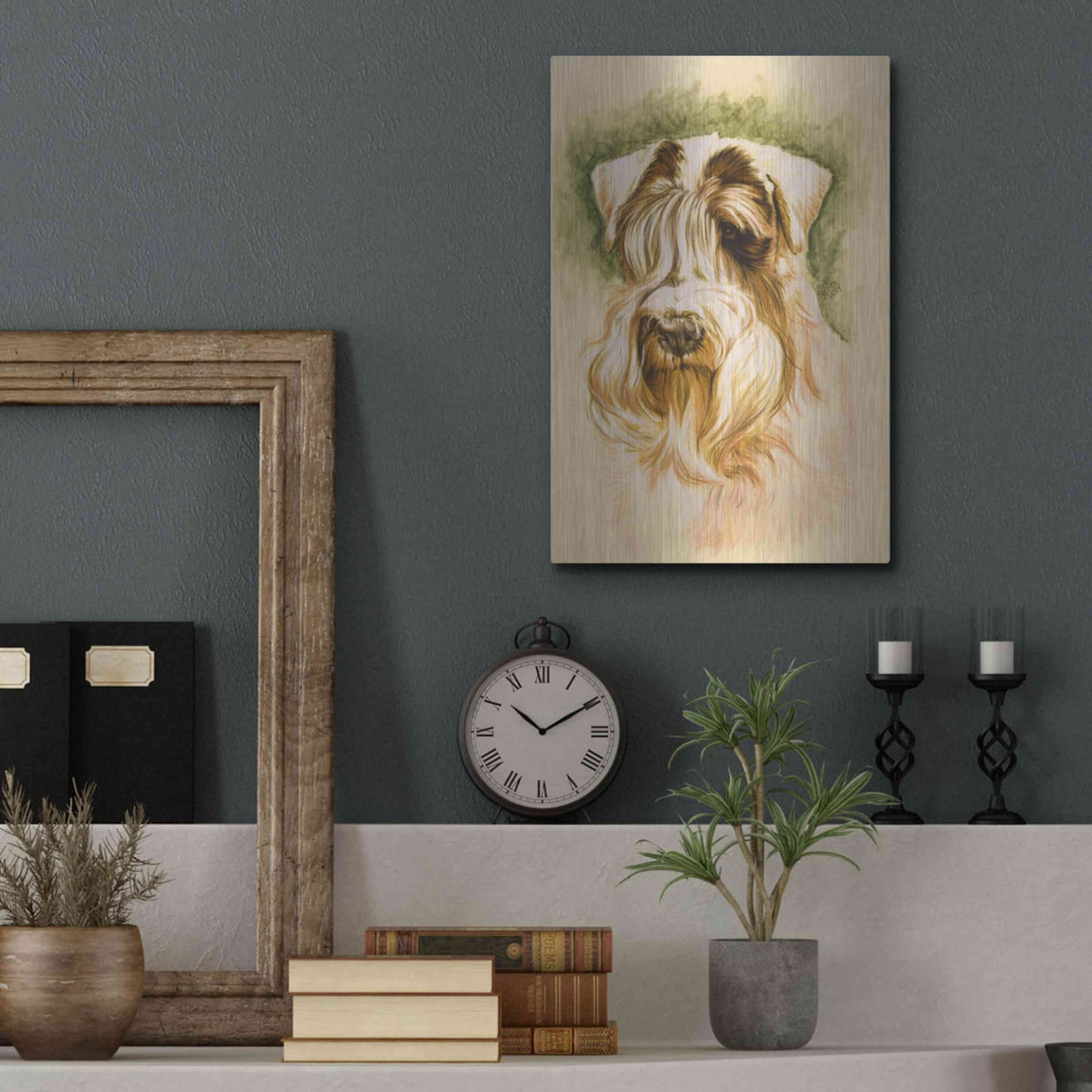 Luxe Metal Art 'Sealyham Terrier' by Barbara Keith, Metal Wall Art,12x16