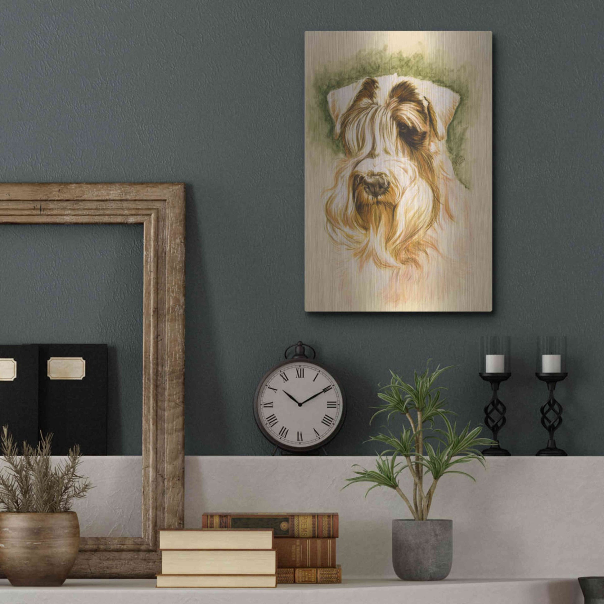Luxe Metal Art 'Sealyham Terrier' by Barbara Keith, Metal Wall Art,12x16