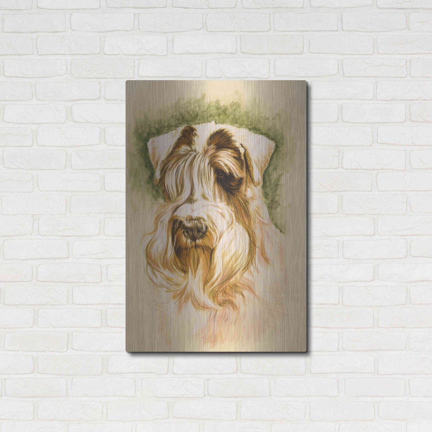 Luxe Metal Art 'Sealyham Terrier' by Barbara Keith, Metal Wall Art,24x36