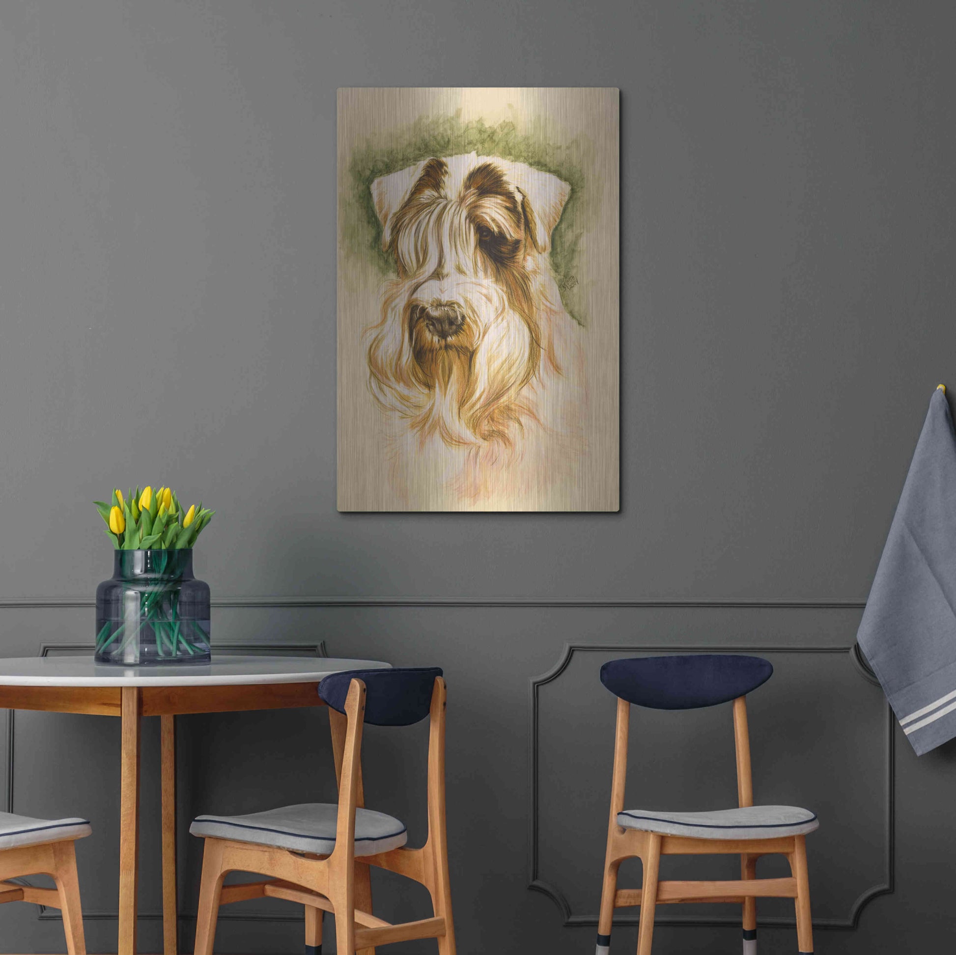 Luxe Metal Art 'Sealyham Terrier' by Barbara Keith, Metal Wall Art,24x36