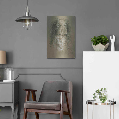 Luxe Metal Art 'Point-Audemer Spaniel' by Barbara Keith, Metal Wall Art,16x24