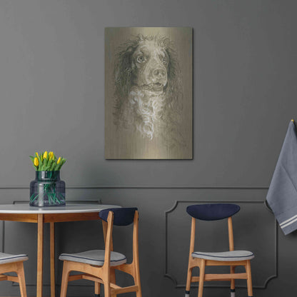 Luxe Metal Art 'Point-Audemer Spaniel' by Barbara Keith, Metal Wall Art,24x36
