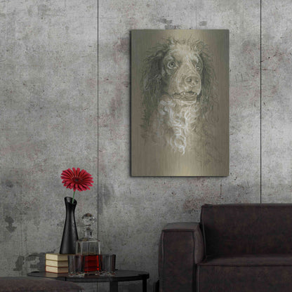 Luxe Metal Art 'Point-Audemer Spaniel' by Barbara Keith, Metal Wall Art,24x36