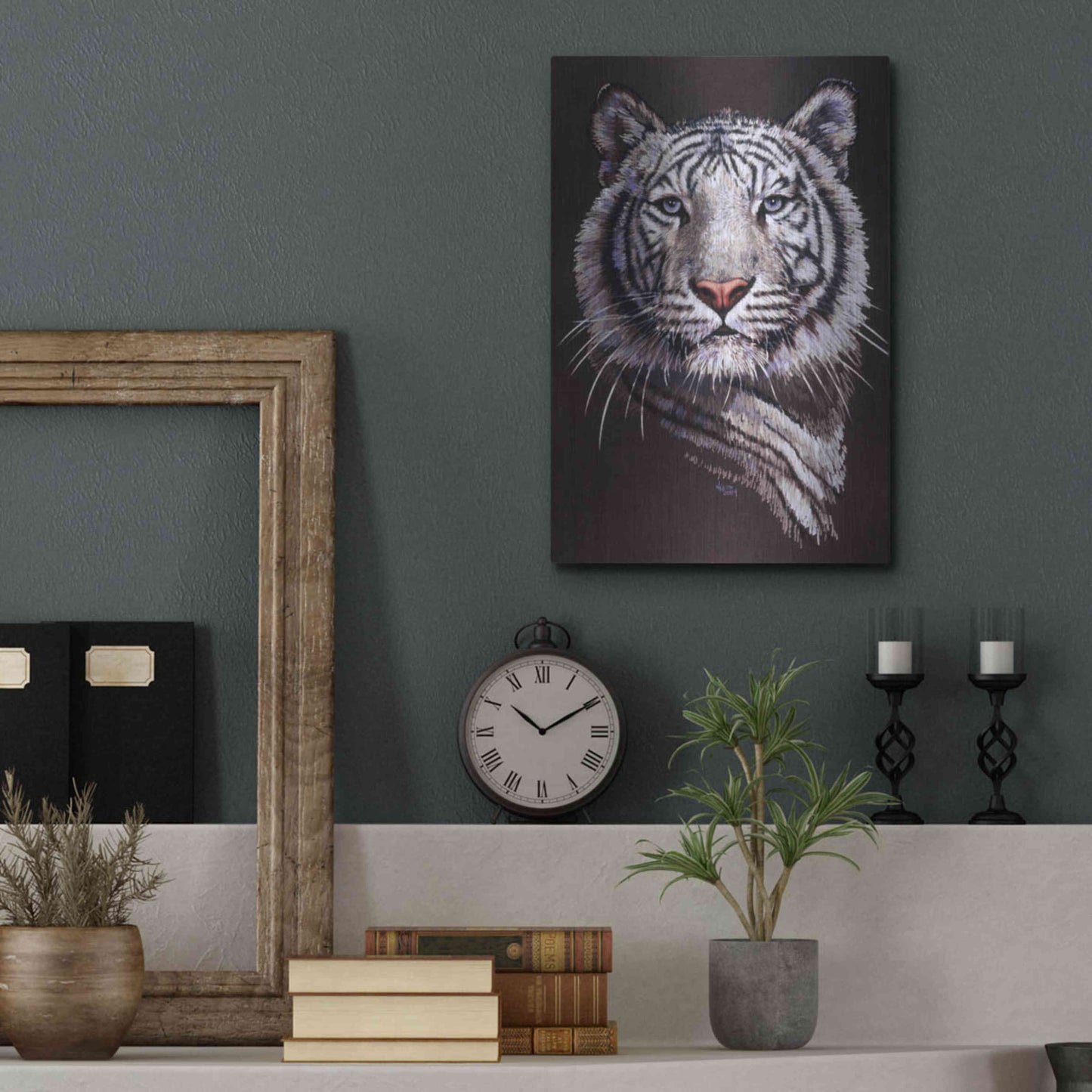 Luxe Metal Art 'Sorcerer' by Barbara Keith, Metal Wall Art,12x16