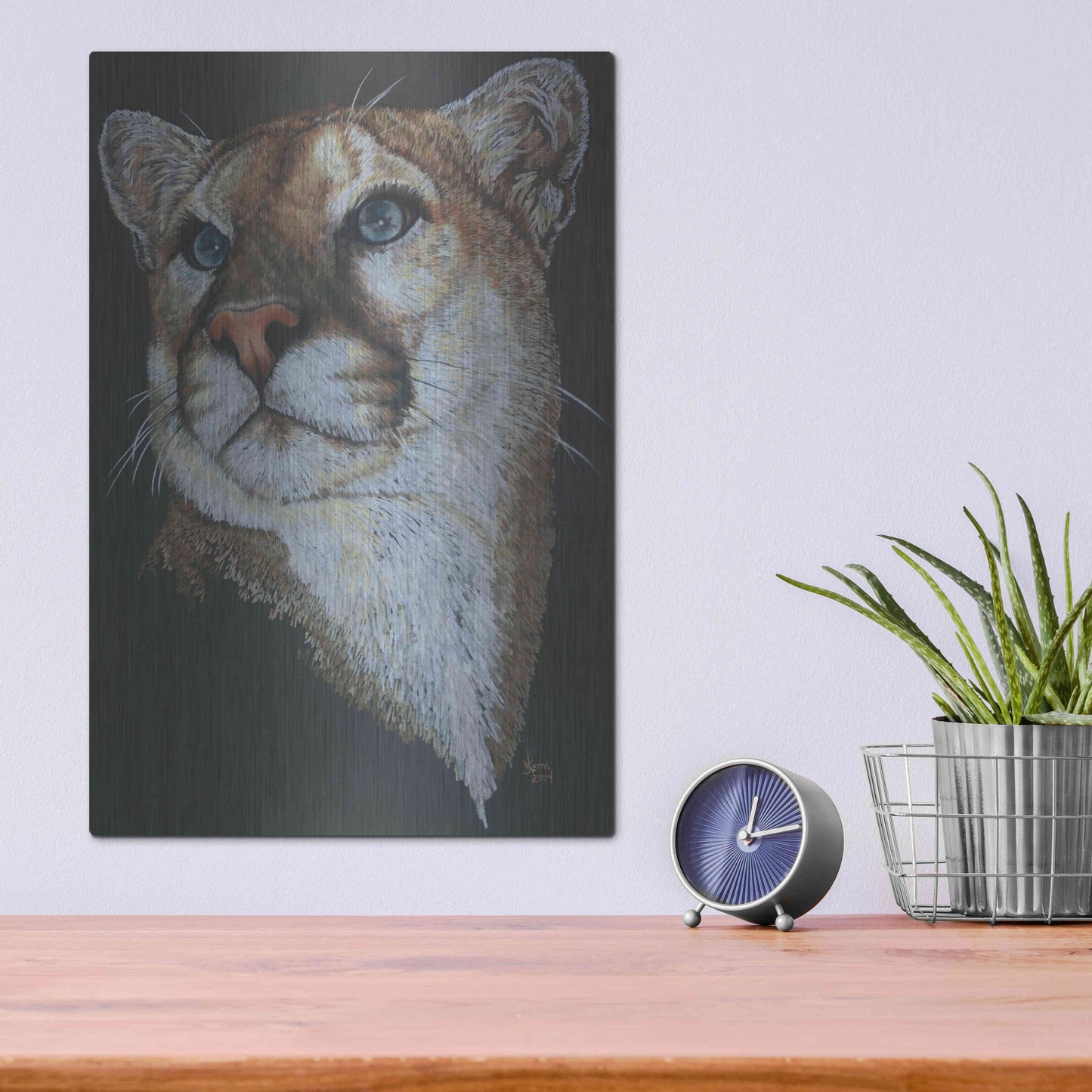 Luxe Metal Art 'Intense' by Barbara Keith, Metal Wall Art,12x16