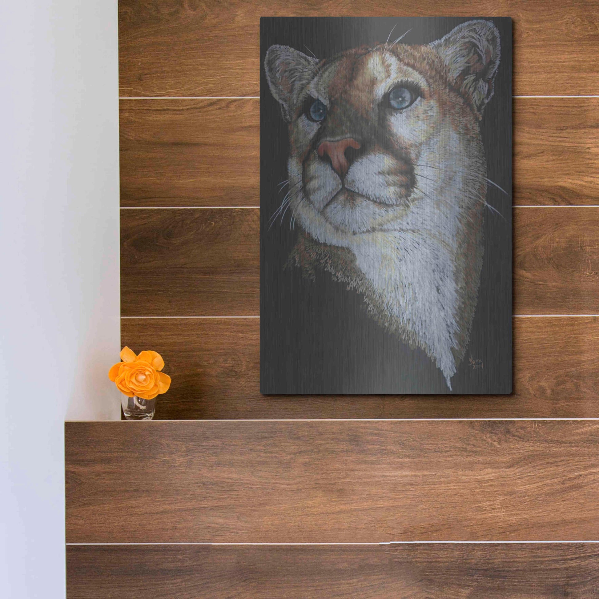 Luxe Metal Art 'Intense' by Barbara Keith, Metal Wall Art,12x16