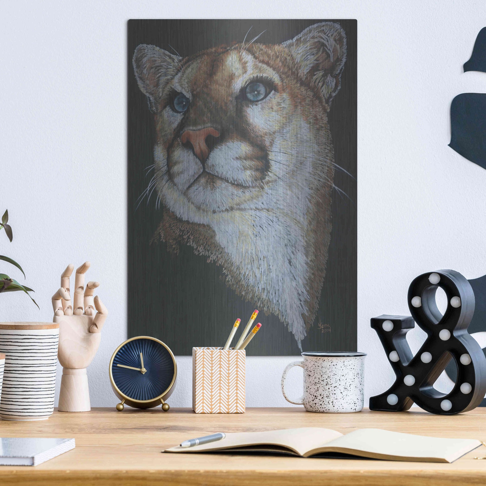 Luxe Metal Art 'Intense' by Barbara Keith, Metal Wall Art,12x16