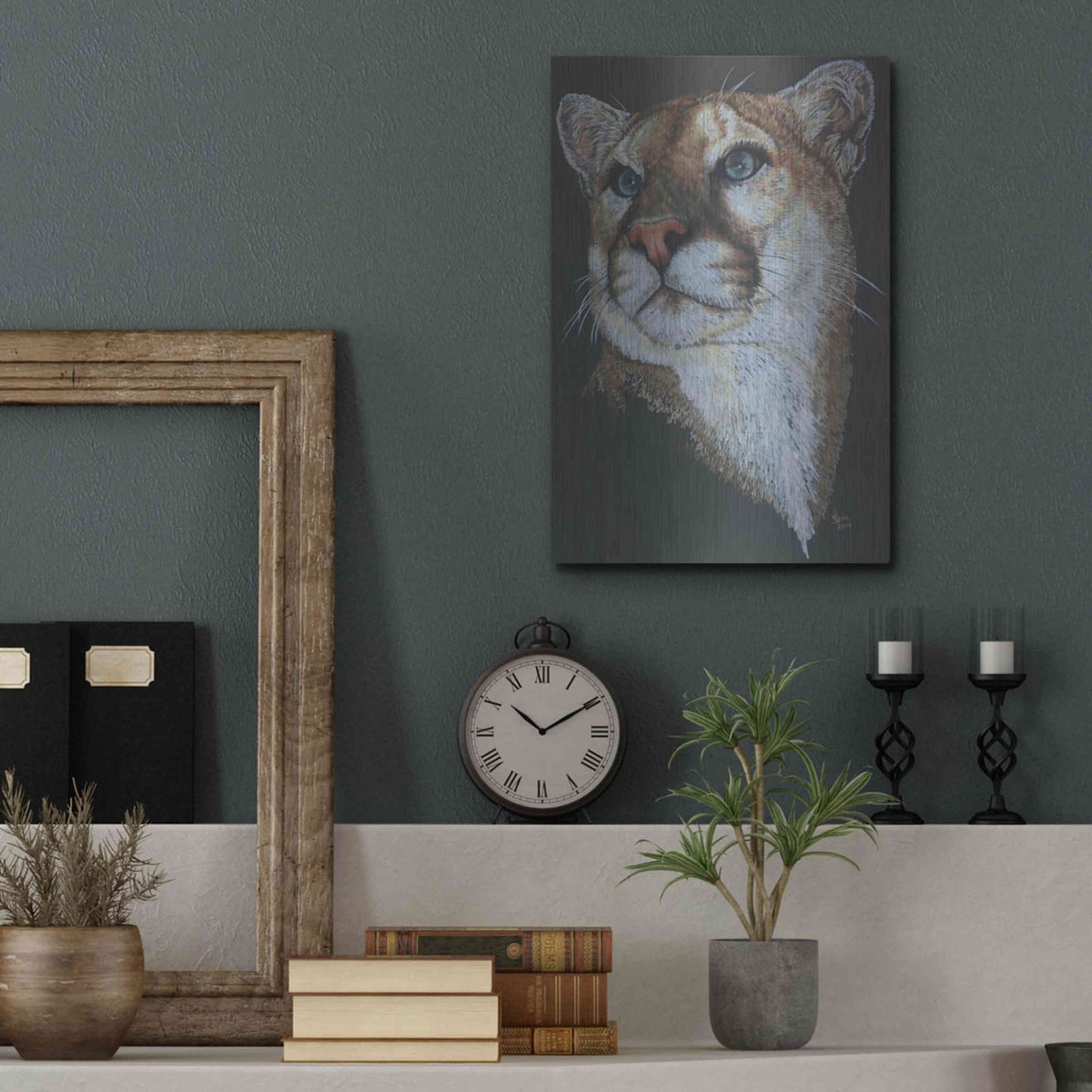 Luxe Metal Art 'Intense' by Barbara Keith, Metal Wall Art,12x16