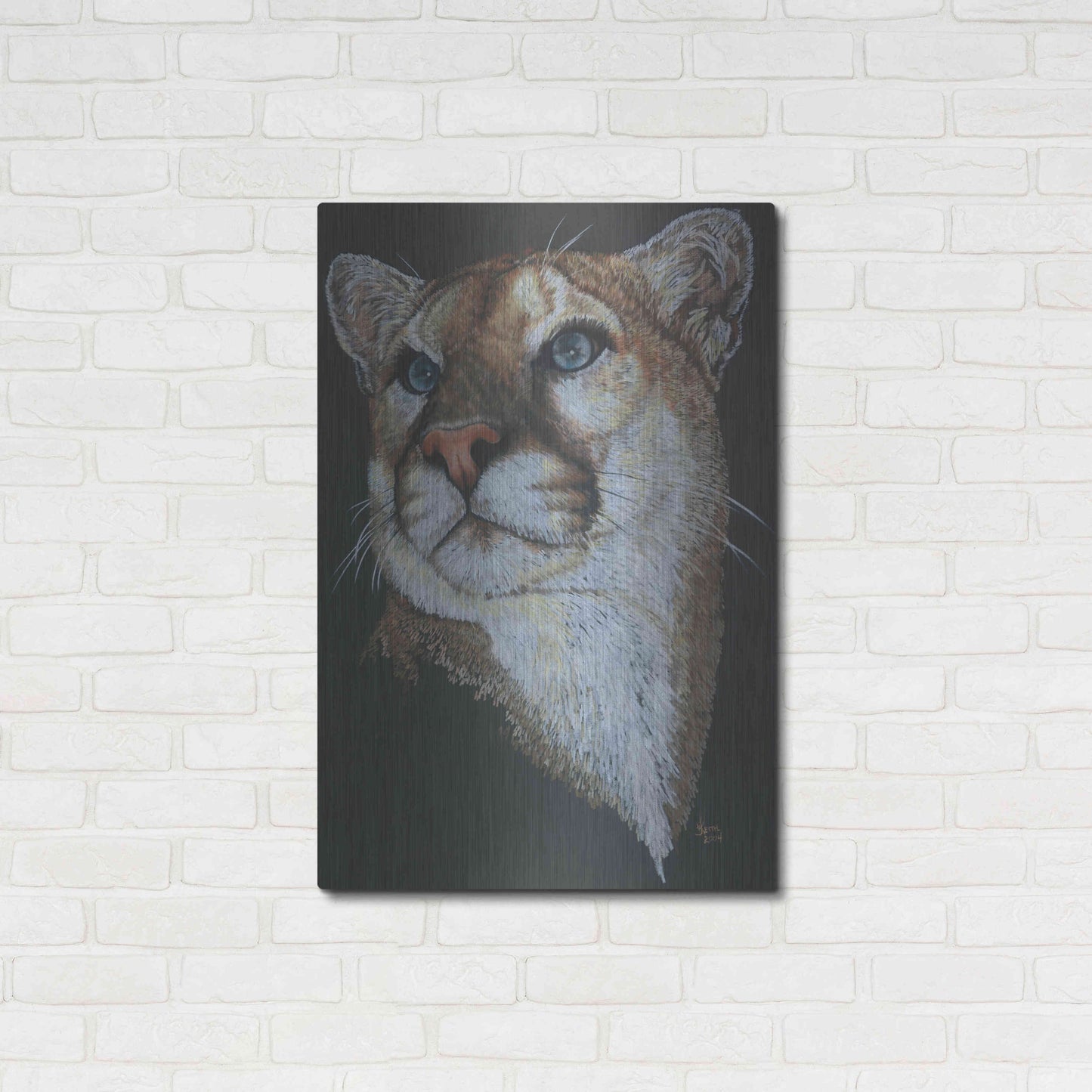 Luxe Metal Art 'Intense' by Barbara Keith, Metal Wall Art,24x36