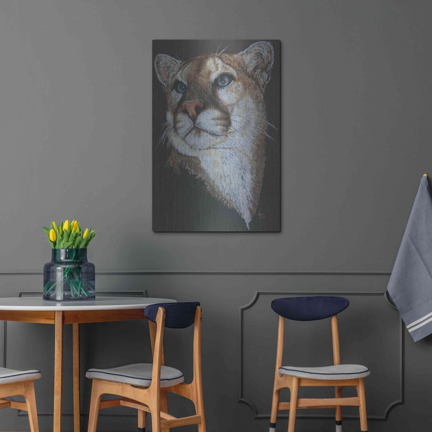 Luxe Metal Art 'Intense' by Barbara Keith, Metal Wall Art,24x36