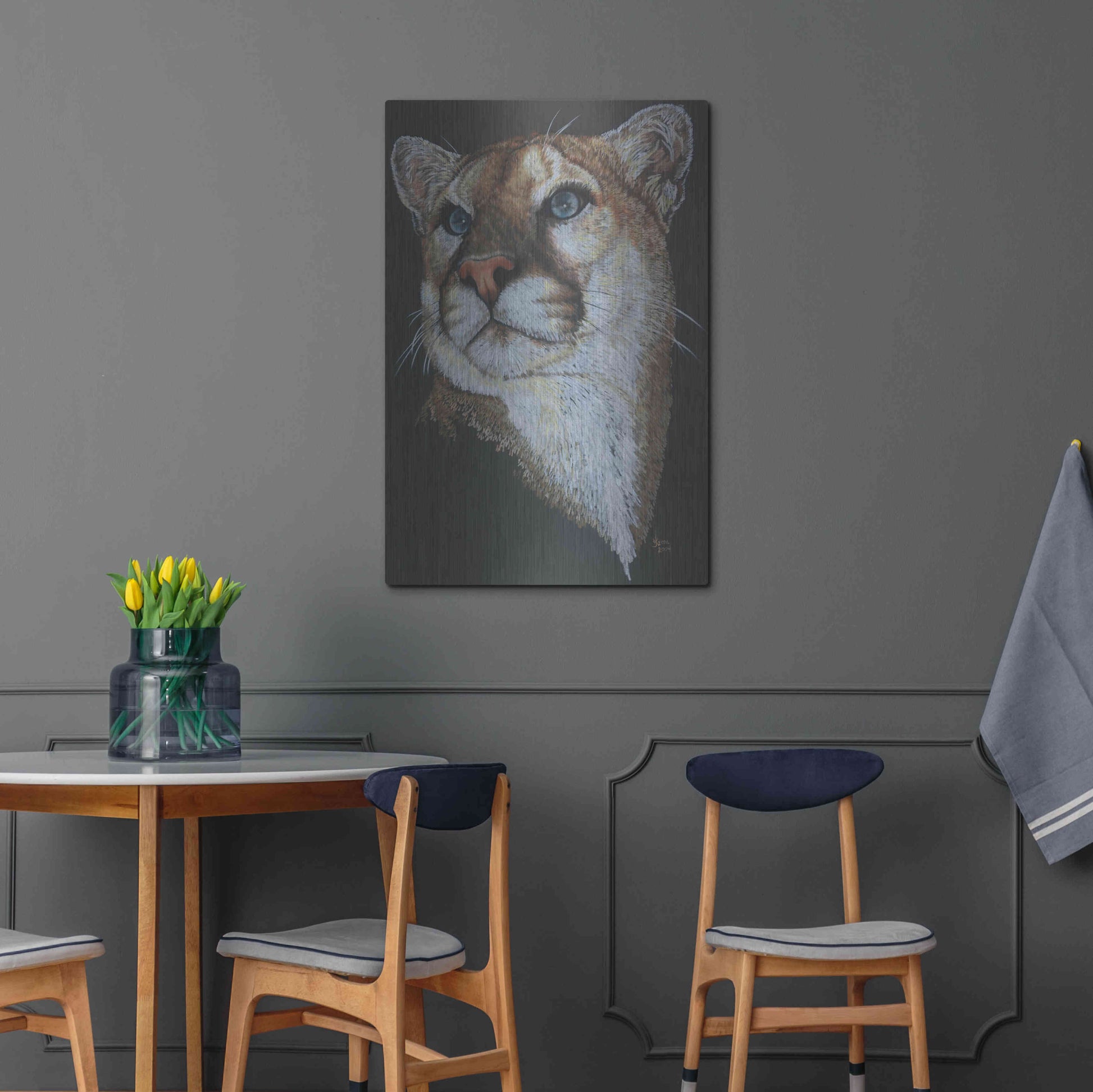 Luxe Metal Art 'Intense' by Barbara Keith, Metal Wall Art,24x36