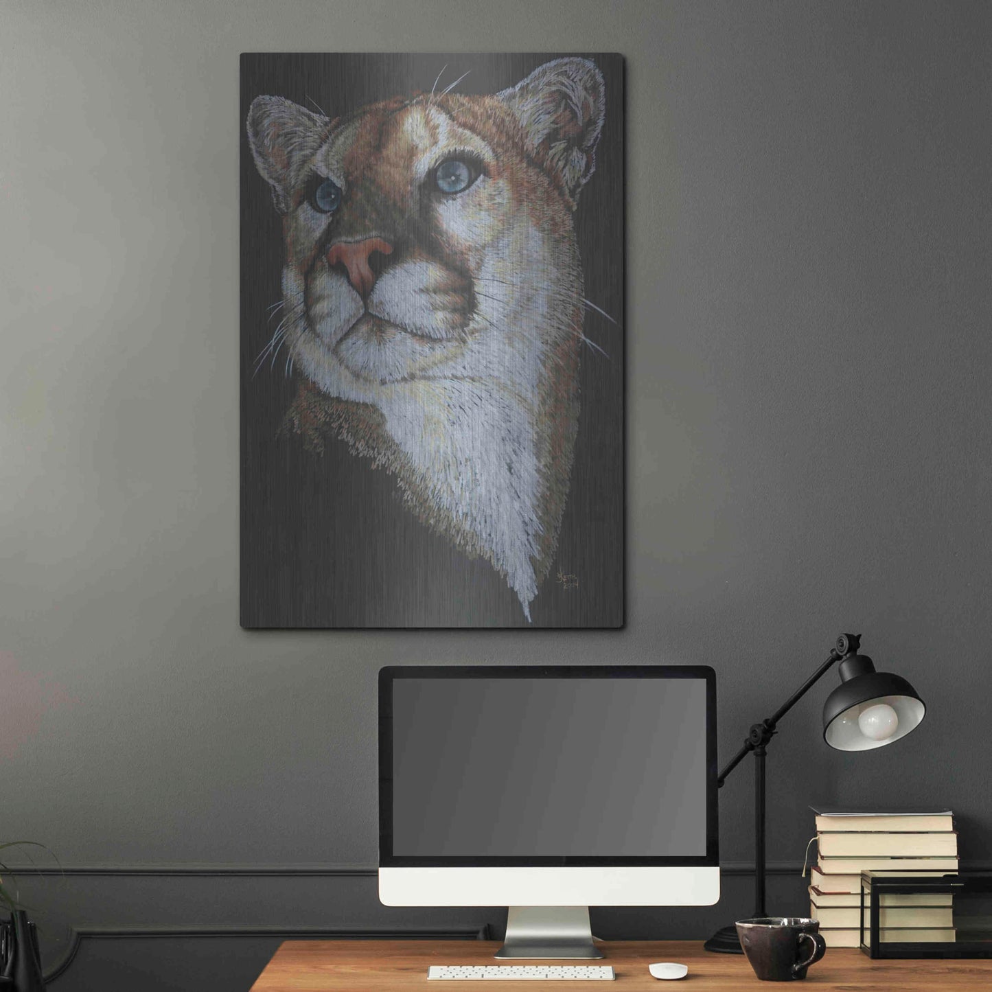 Luxe Metal Art 'Intense' by Barbara Keith, Metal Wall Art,24x36