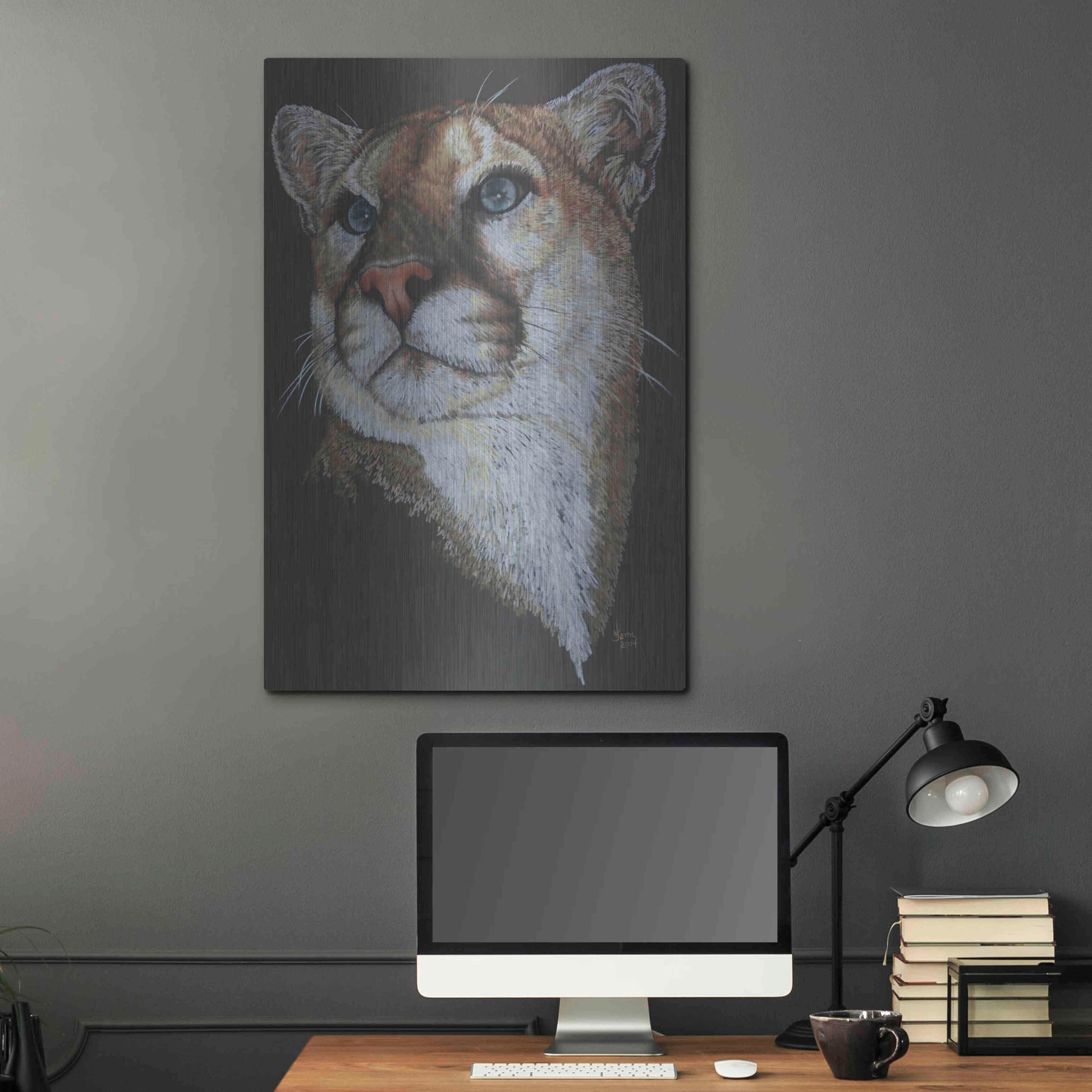 Luxe Metal Art 'Intense' by Barbara Keith, Metal Wall Art,24x36