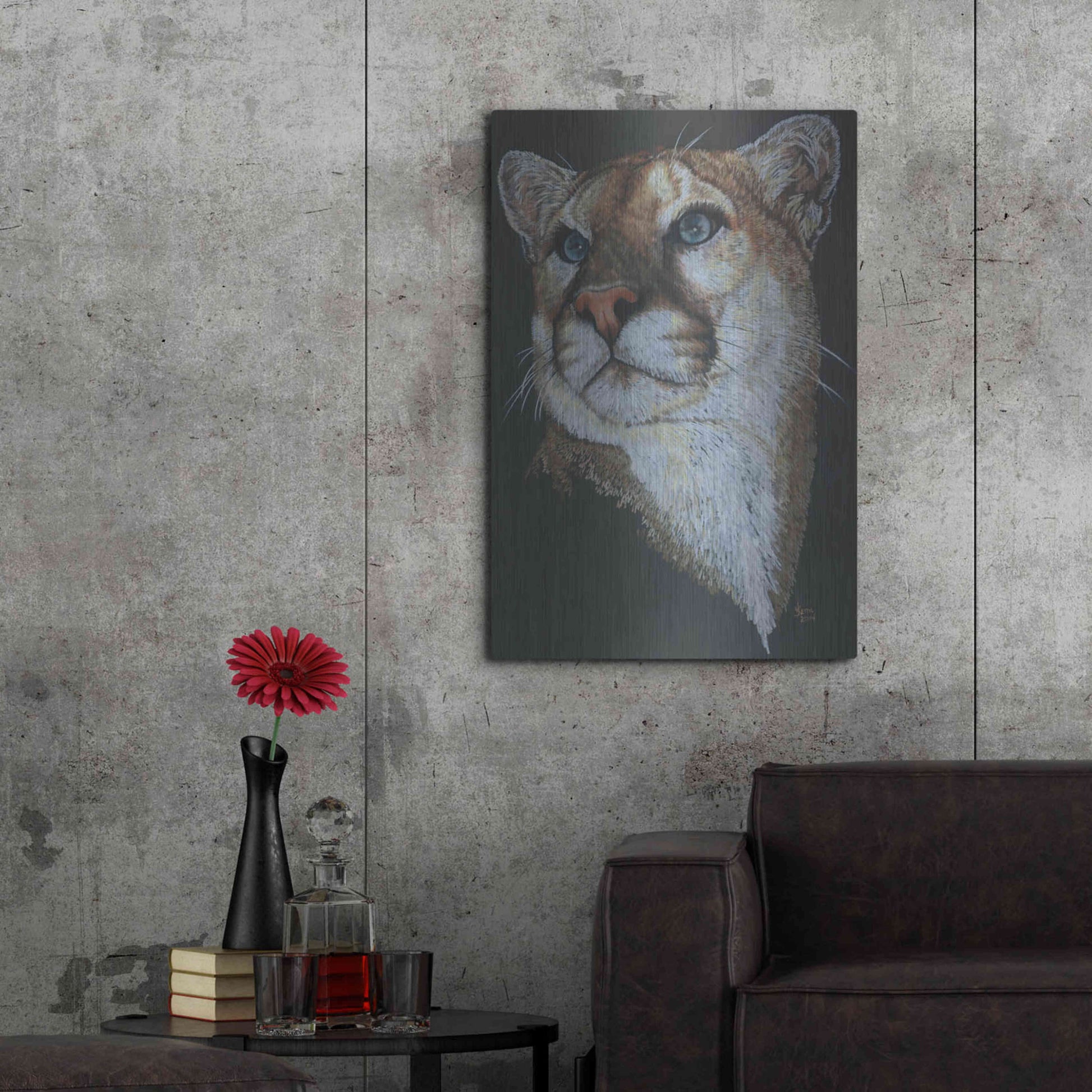 Luxe Metal Art 'Intense' by Barbara Keith, Metal Wall Art,24x36