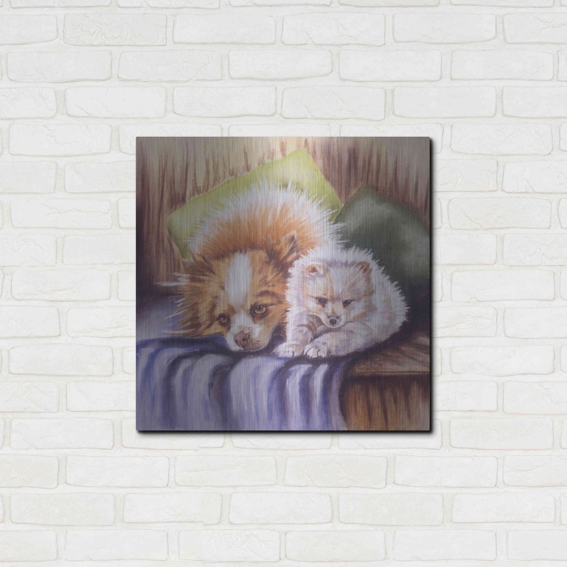 Luxe Metal Art 'I Need Sleep' by Barbara Keith, Metal Wall Art,24x24