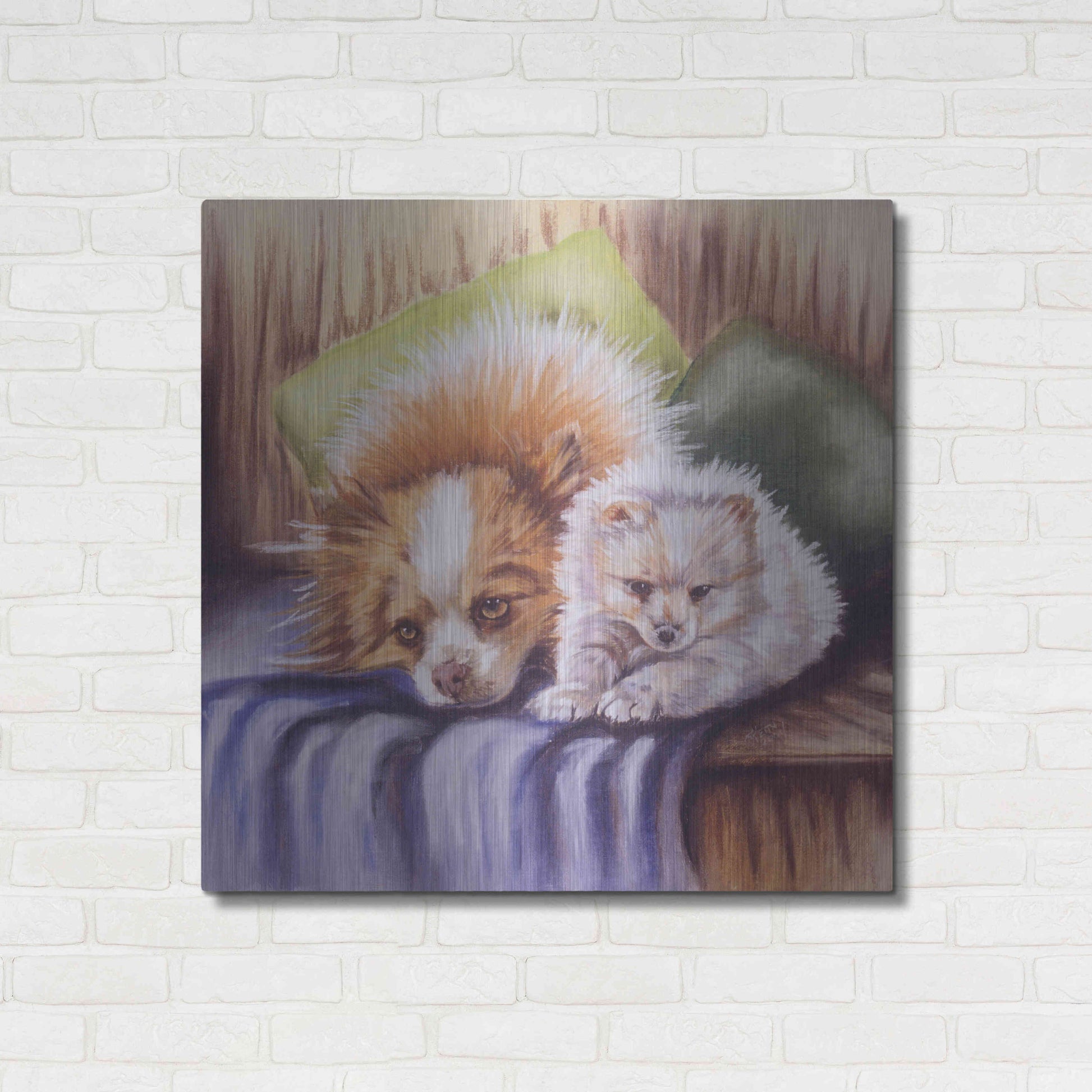 Luxe Metal Art 'I Need Sleep' by Barbara Keith, Metal Wall Art,36x36