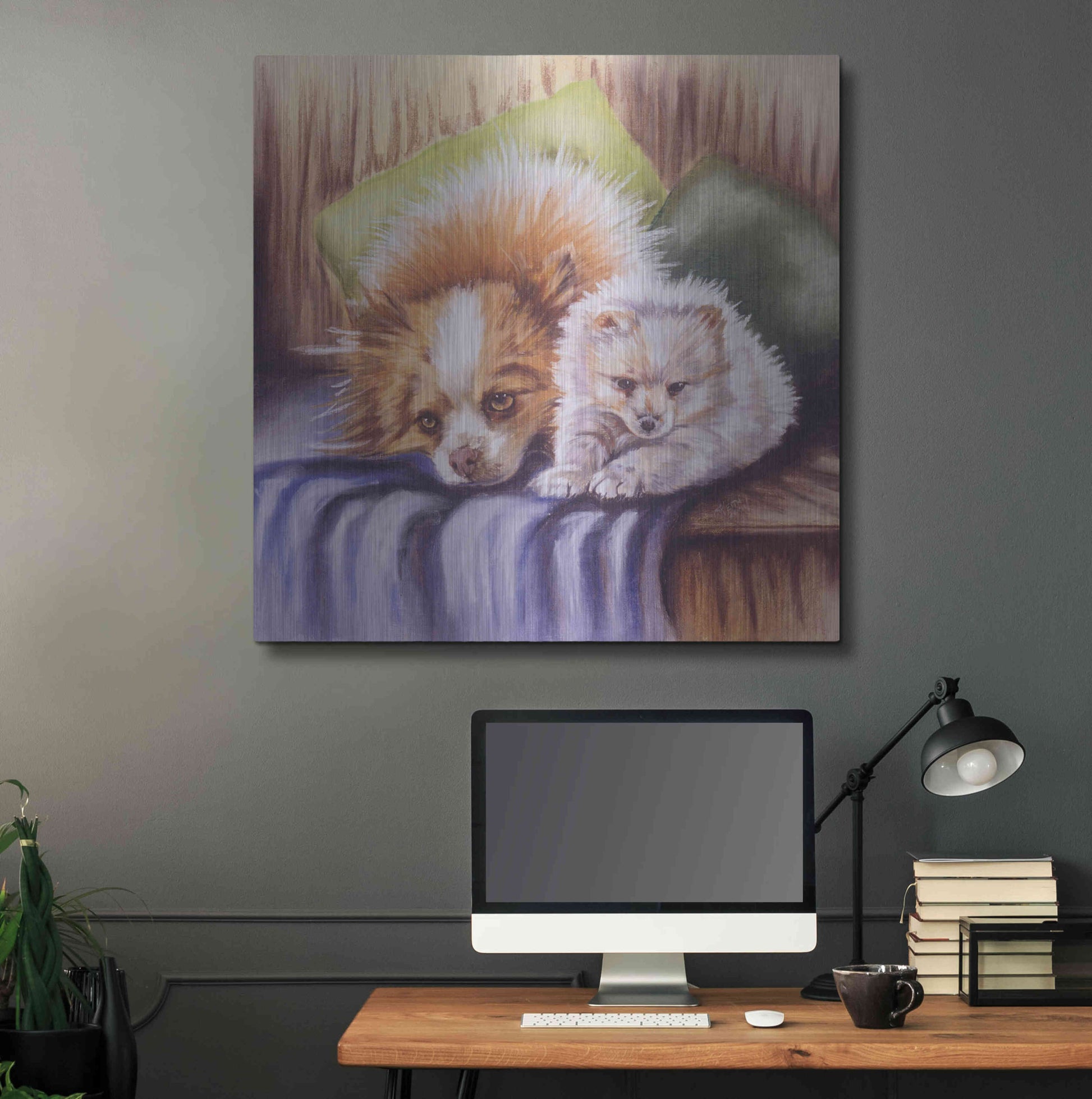 Luxe Metal Art 'I Need Sleep' by Barbara Keith, Metal Wall Art,36x36