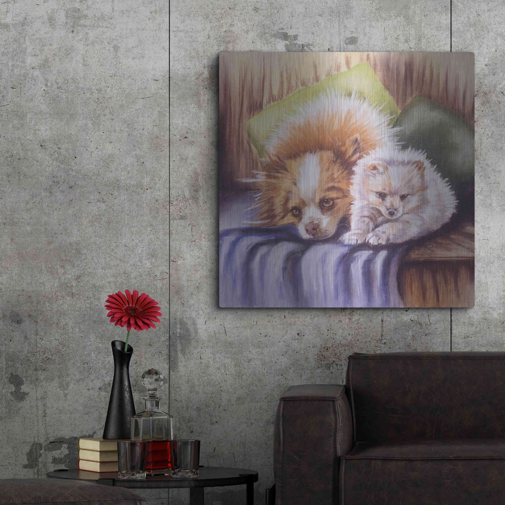 Luxe Metal Art 'I Need Sleep' by Barbara Keith, Metal Wall Art,36x36