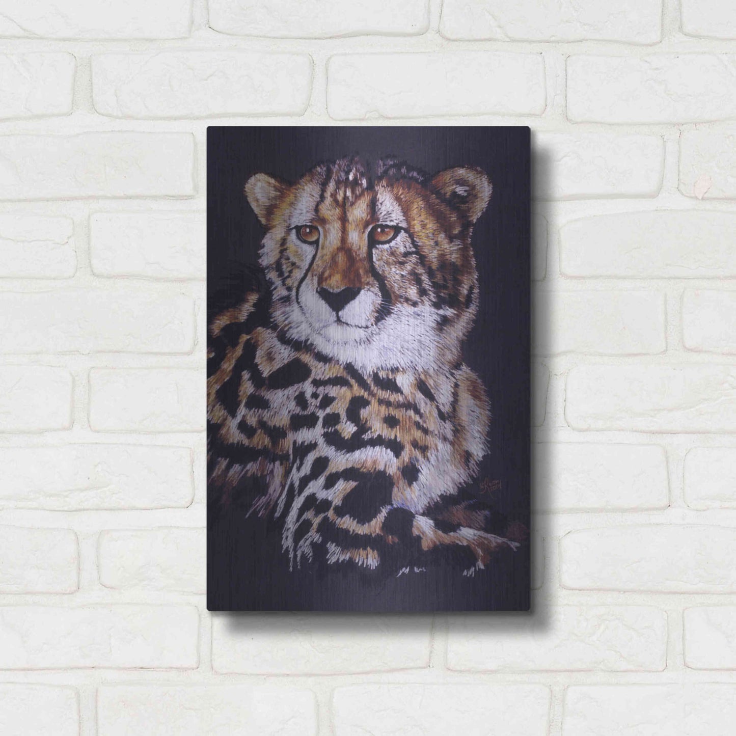 Luxe Metal Art 'Distinctive' by Barbara Keith, Metal Wall Art,12x16