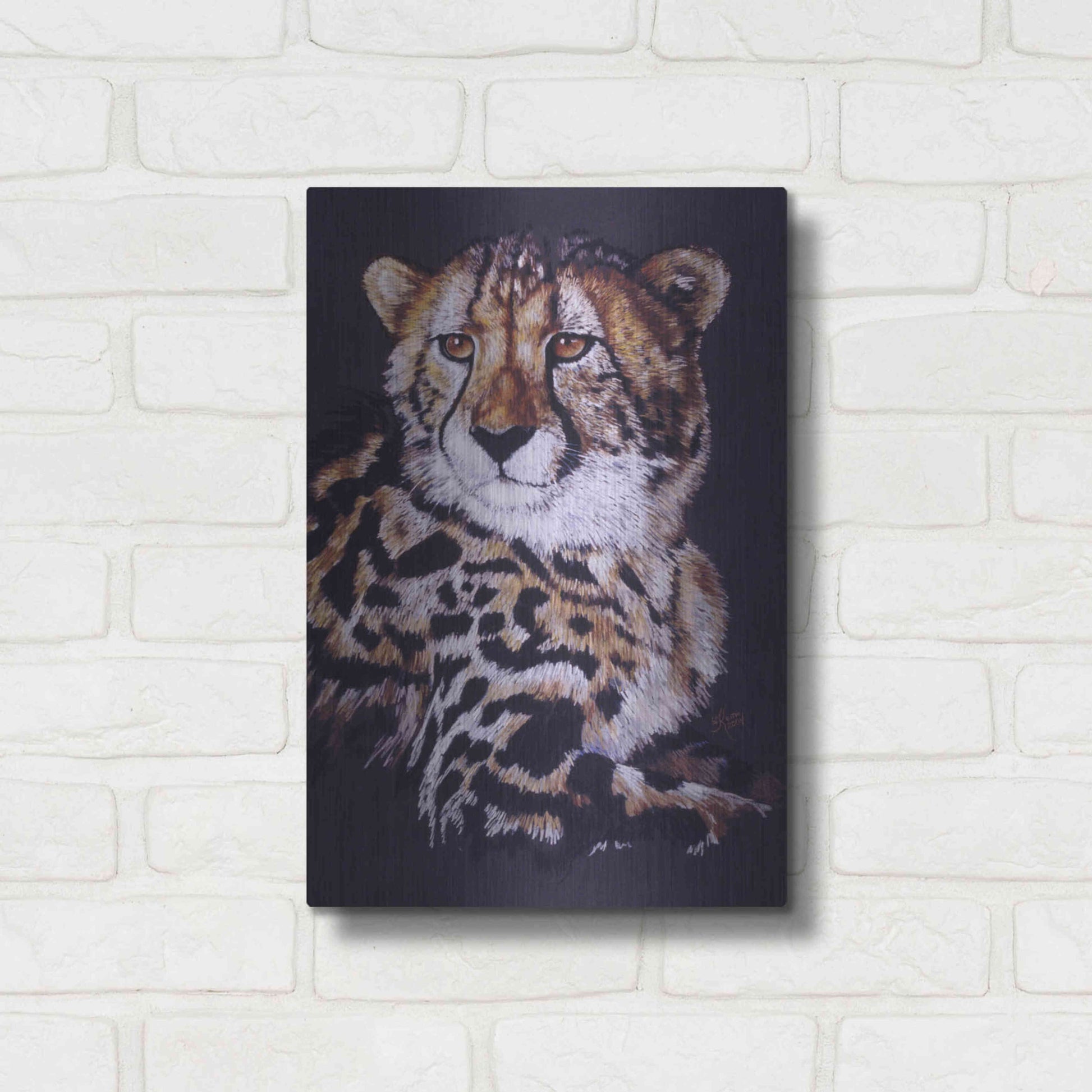 Luxe Metal Art 'Distinctive' by Barbara Keith, Metal Wall Art,12x16