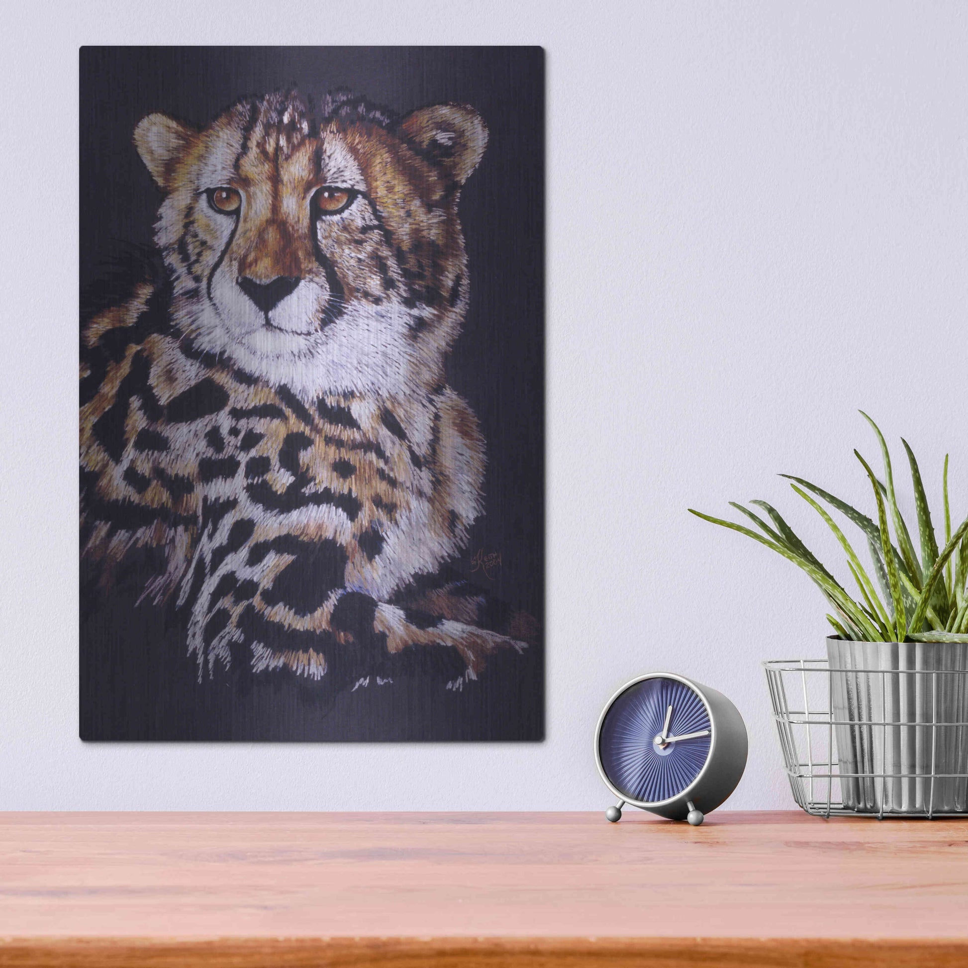 Luxe Metal Art 'Distinctive' by Barbara Keith, Metal Wall Art,12x16