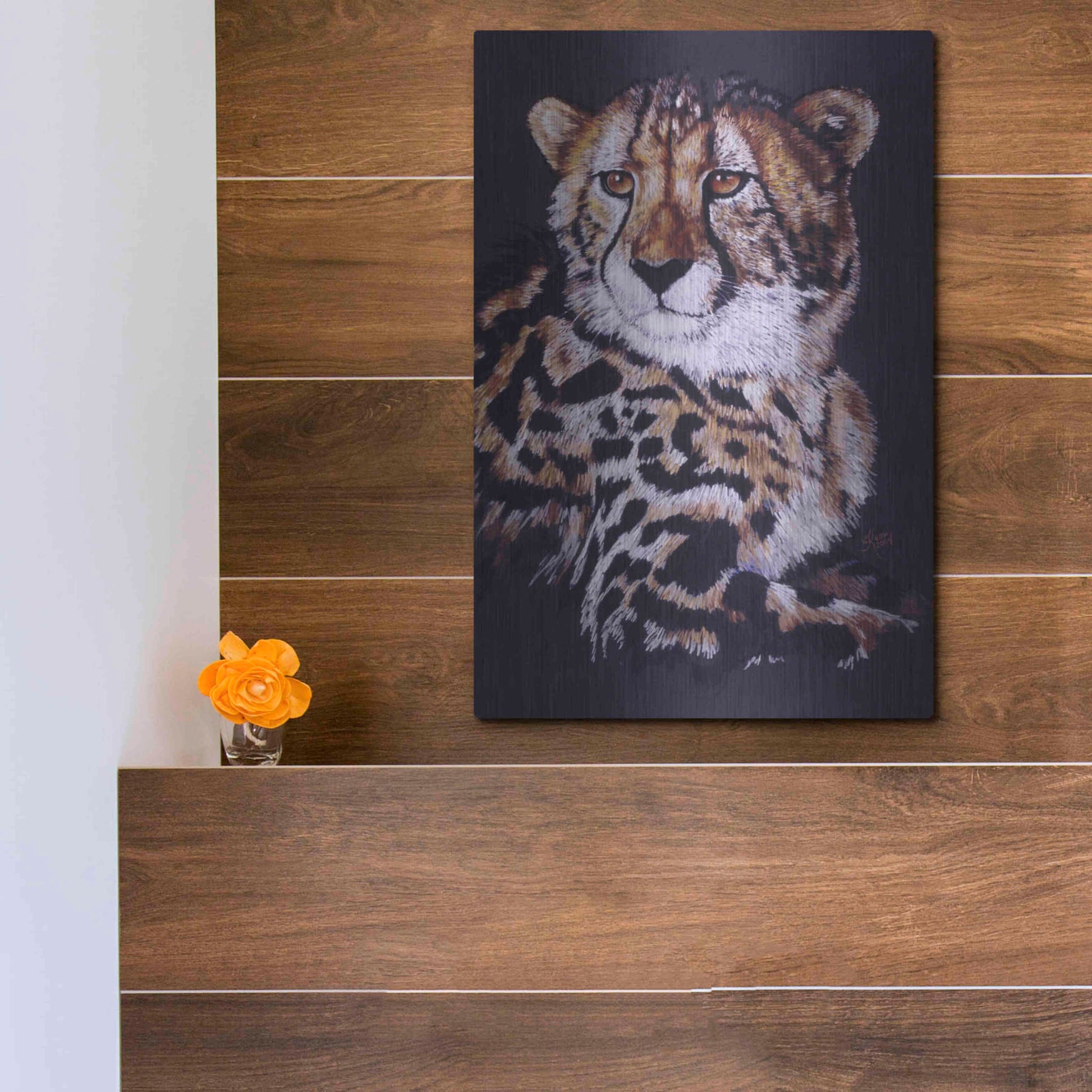 Luxe Metal Art 'Distinctive' by Barbara Keith, Metal Wall Art,12x16