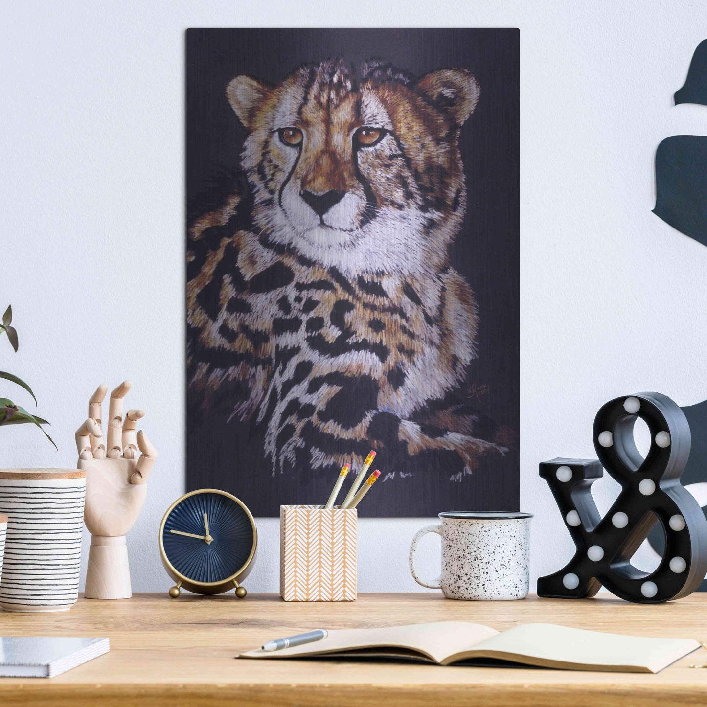 Luxe Metal Art 'Distinctive' by Barbara Keith, Metal Wall Art,12x16