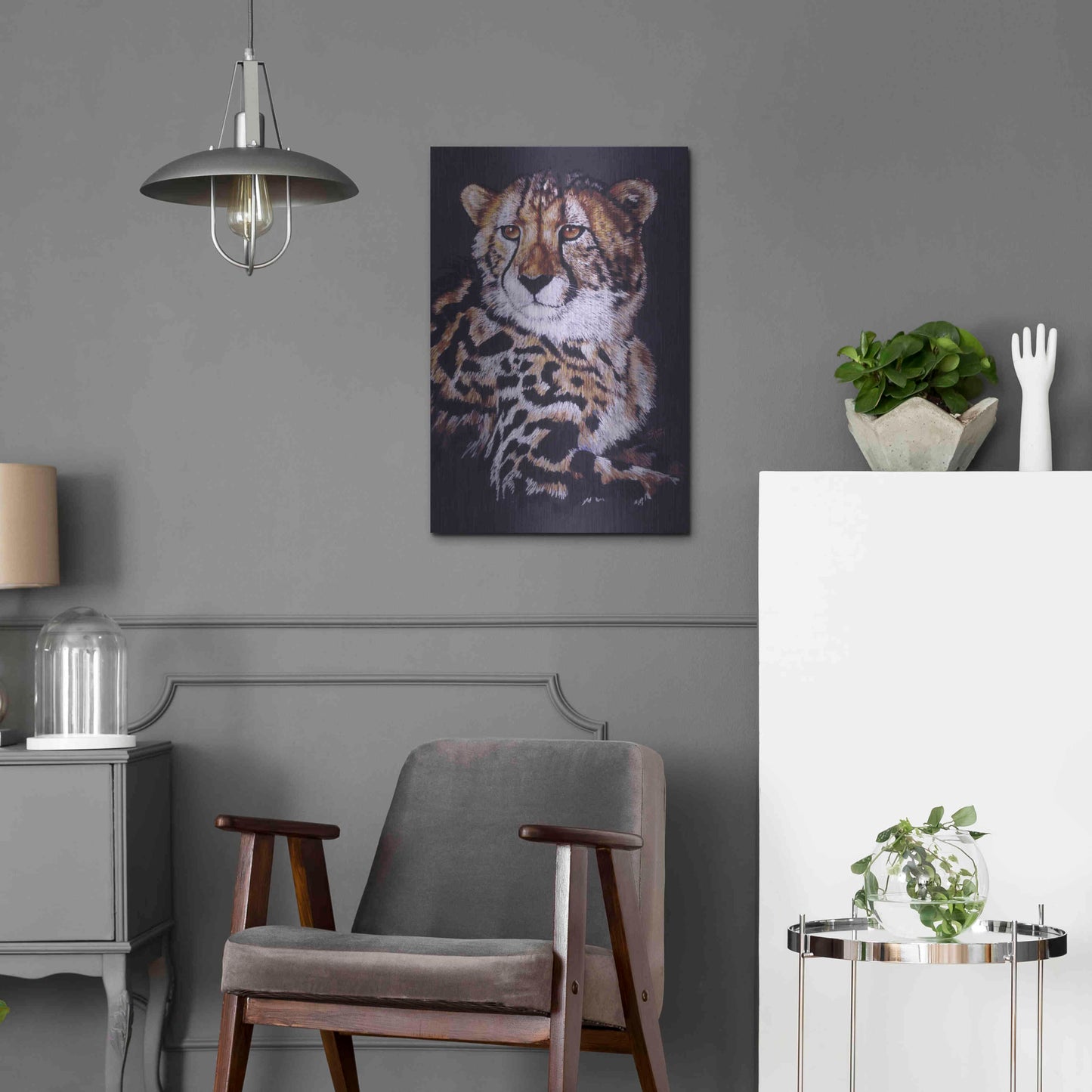 Luxe Metal Art 'Distinctive' by Barbara Keith, Metal Wall Art,16x24